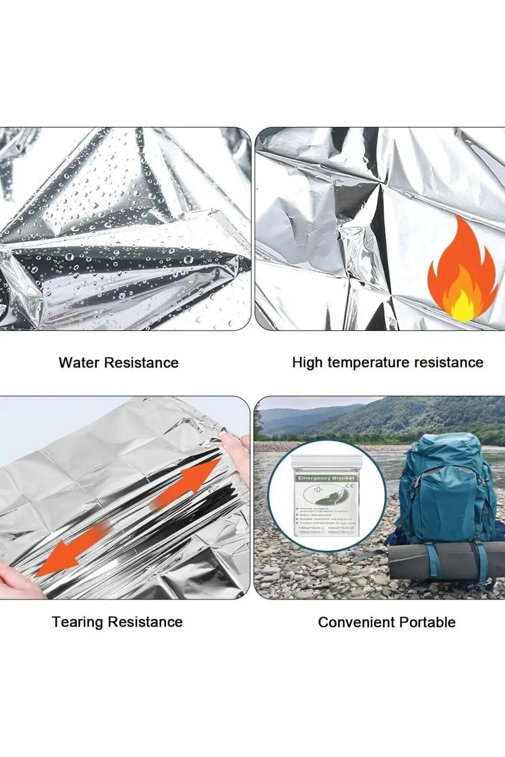 Acil Durum Ilk Yardım Battaniyesi Termal Battaniye Nem Ve Soğukta