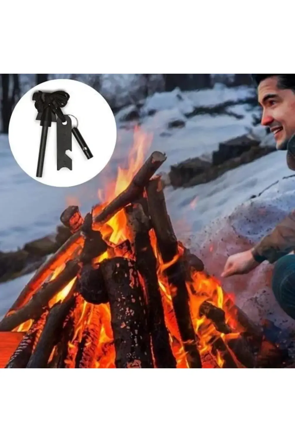 Acil Durum Magnezyum Çubuk Çakmaktaşı Hayatta Kalma Ateş Başlatıc Acil Durum Magnezyum Çubuk Çakmaktaşı Hayatta Kalma Ateş Başlatıc