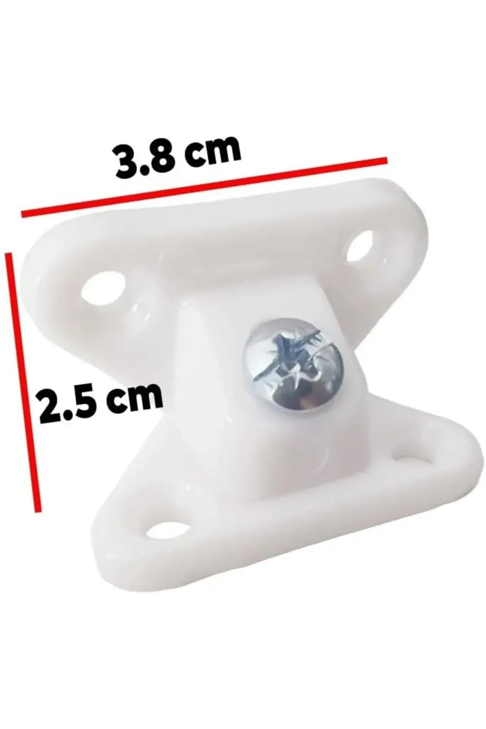 Açılı T Bağlantı Çektirme Beyaz Plastik Köşe Birleştirme Kelebek