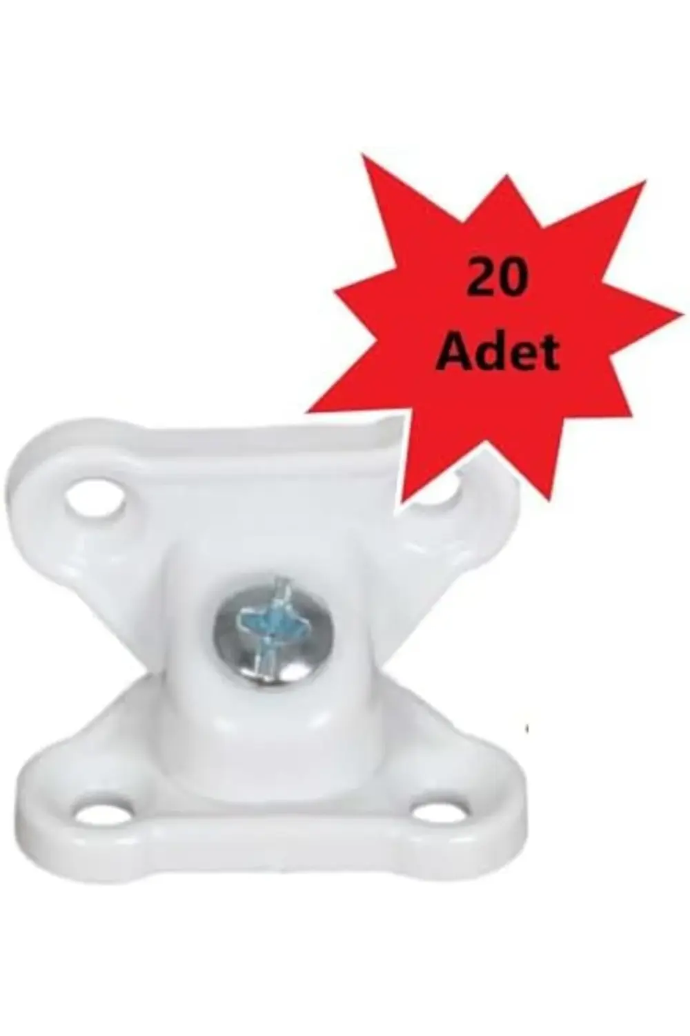 Açılı T Bağlantı Çektirme Beyaz Plastik Köşe Birleştirme Kelebek