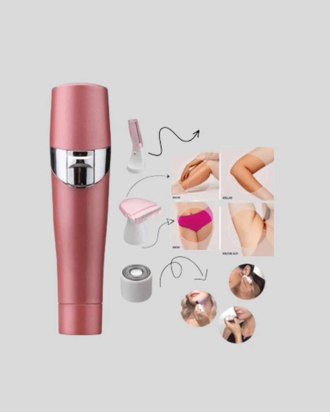Acısız ve Hassas Tüy Temizleme Cihazı – 3 Başlıklı