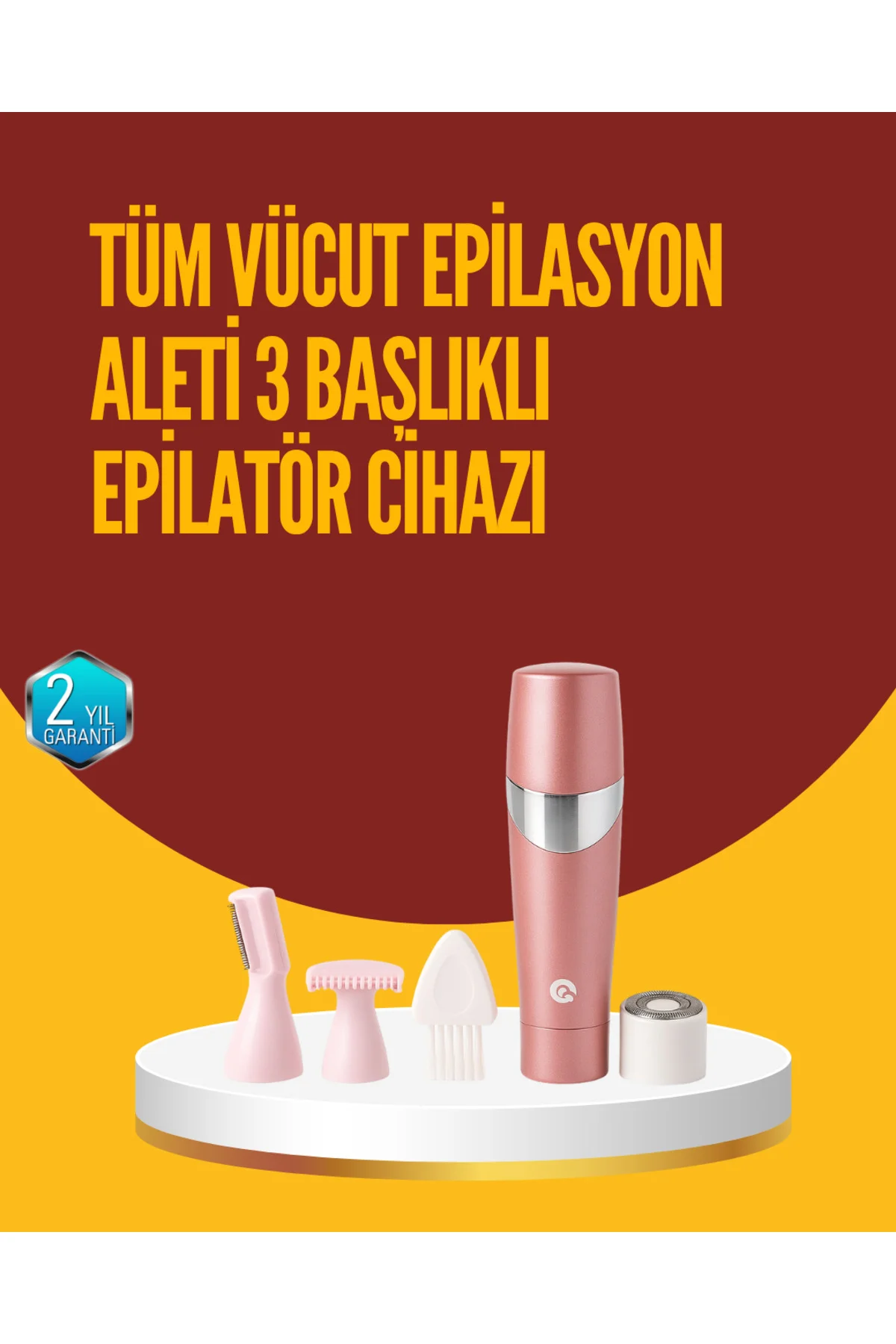 Acısız ve Hassas Tüy Temizleme Cihazı – 3 Başlıklı