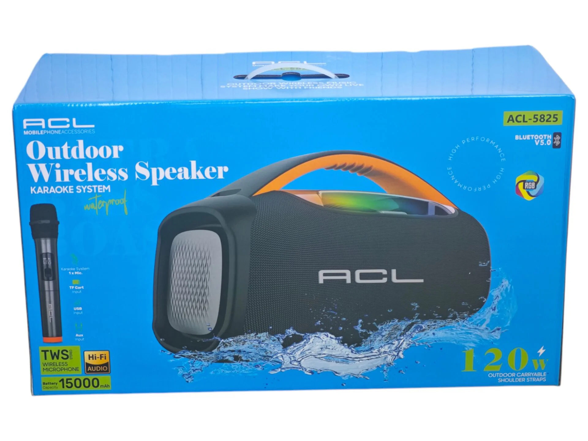 ACL-5825   ACL Mikrofonlu Bluetootlu Şarjlı Müzik Kutusu 120W