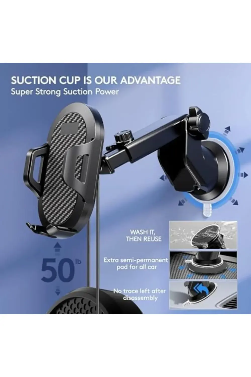 aclyashop 360° Ayarlanabilir Araç Telefon Tutucu –, Ultra Güçlü E