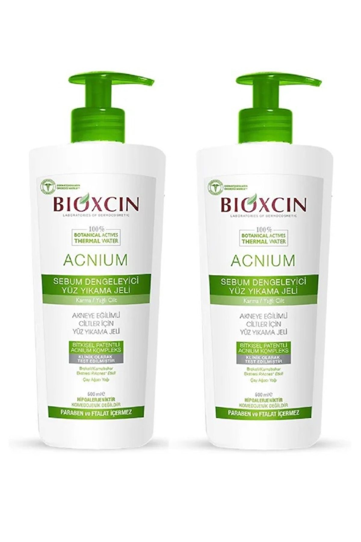 Bioxcin Acnium Sebum Dengeleyici Yüz Yikama Jeli 2 X 500 Ml