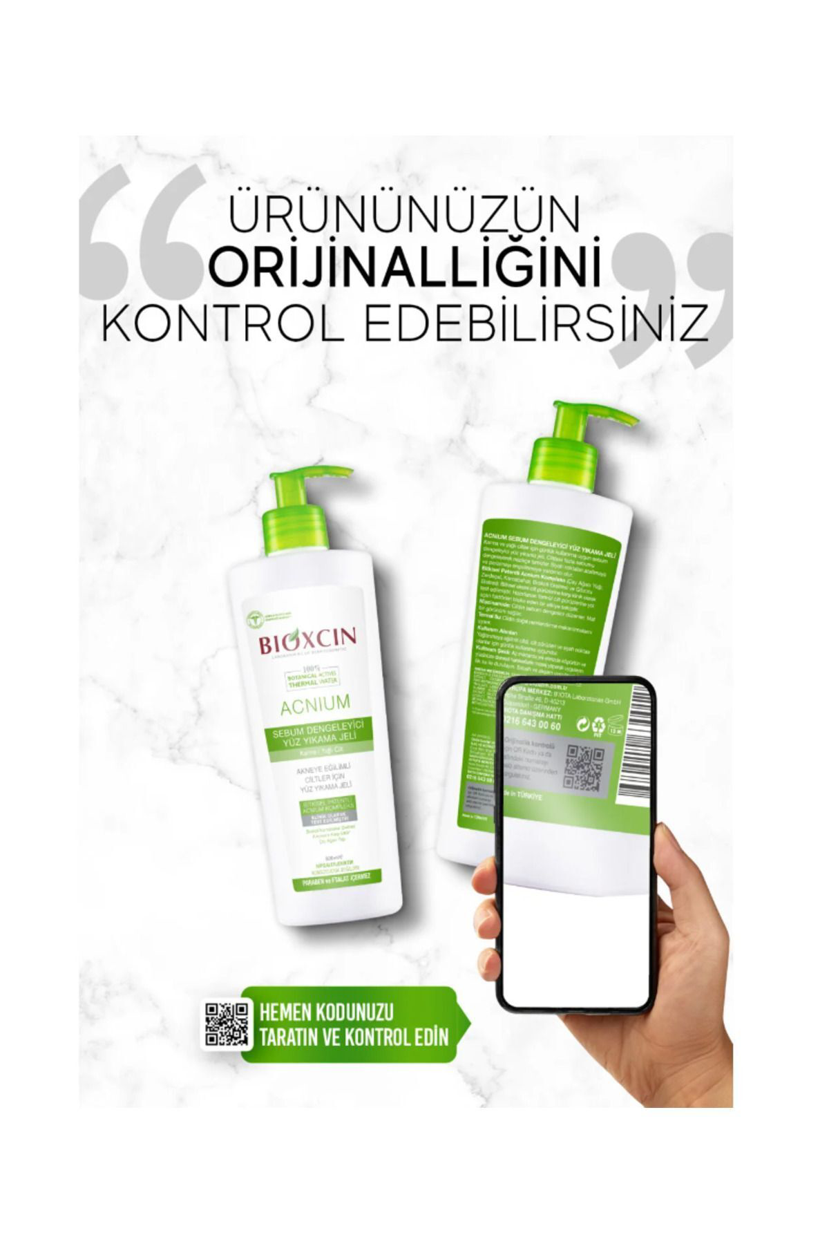 Bioxcin Acnium Sebum Dengeleyici Yüz Yikama Jeli 2 X 500 Ml
