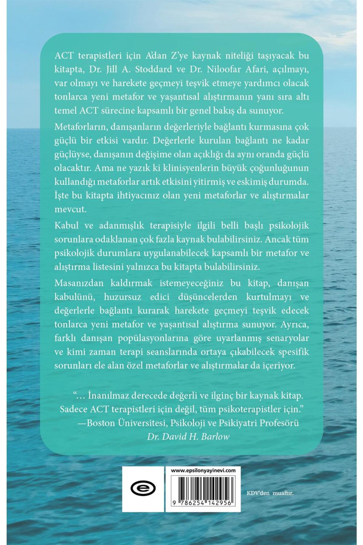 Epsilon Yayınevi Act Metaforları / Dr. Jill A. Stoddard-Dr. Niloofar Afari