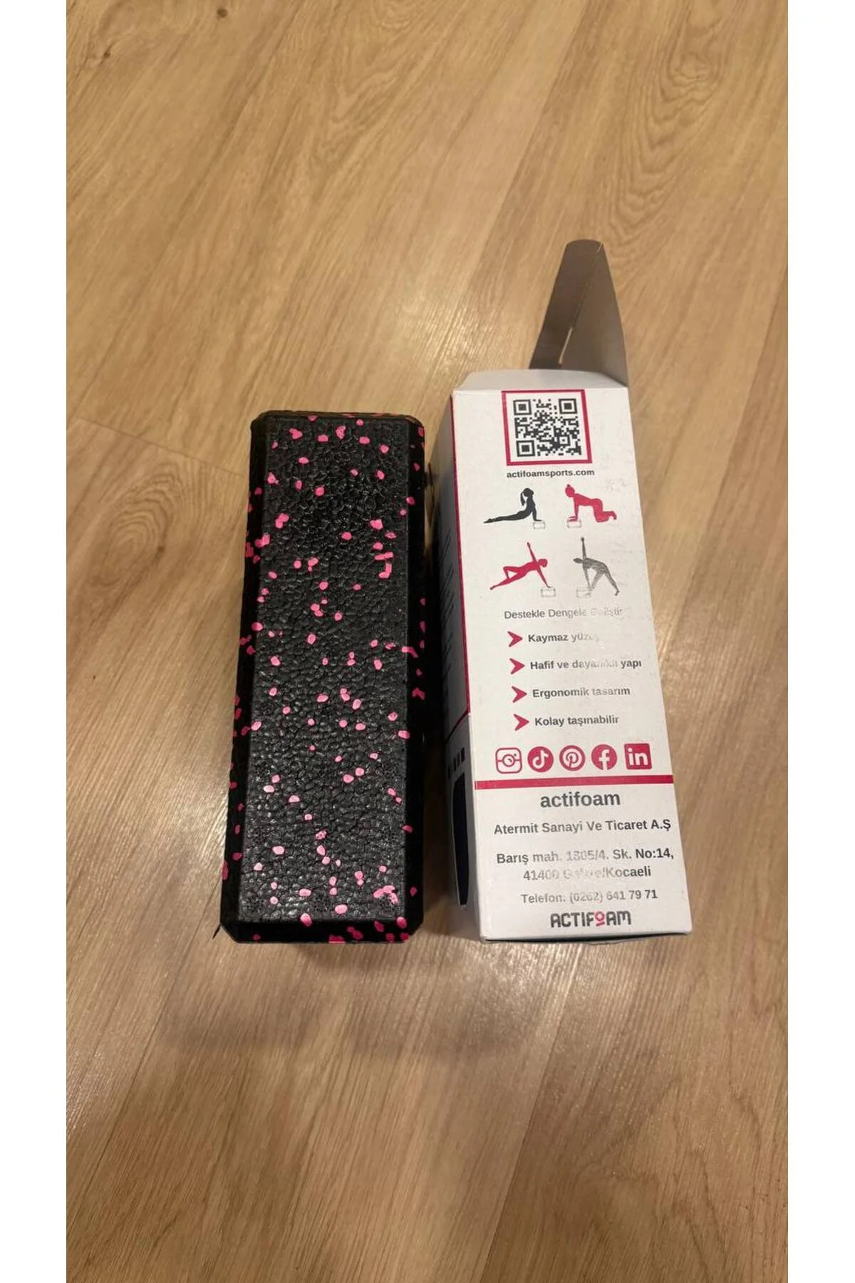 Actifoam Yoga Blok – Kaymaz Köpük Yoga Tuğlası – Pilates & Yogalates Destek Blok - Görsel 4