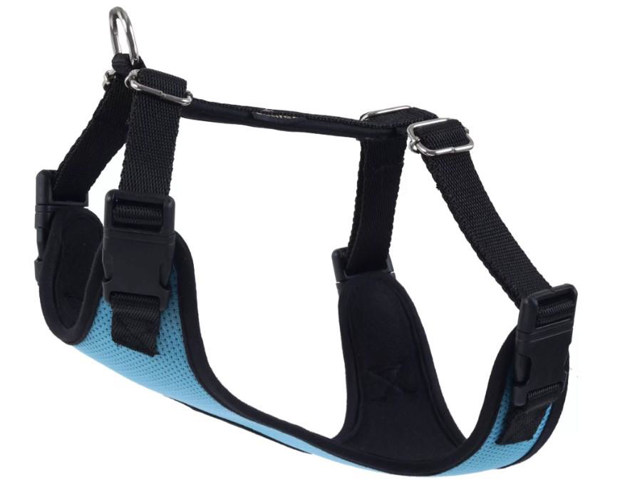 Actirex COOL Dokuma Kumaş Neon Köpek Göğüs Tasması M Mavi 45-55cm