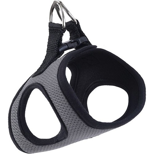Actirex Dokuma Kumaş Neon Köpek Göğüs Tasması Gri M Boyun32-23cm 