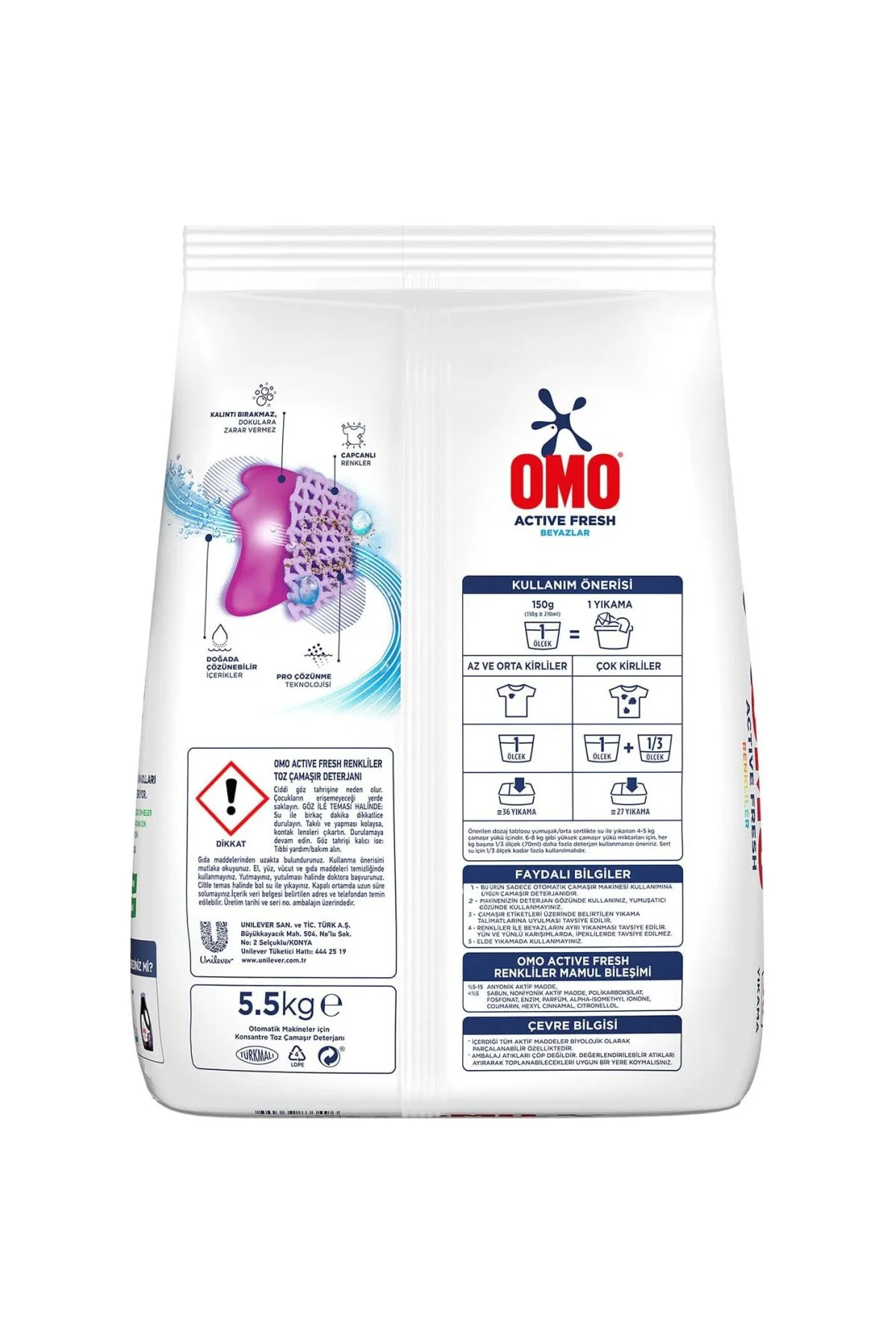 Active Fresh Renkliler Toz Deterjanı 5.5 kg