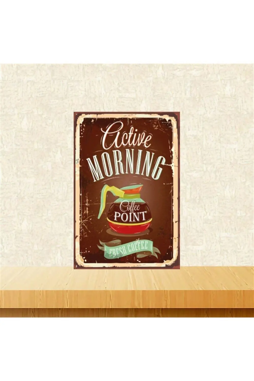 Active Morning 20-30 Cm Retro Ahşap Tablo Tkfx5347