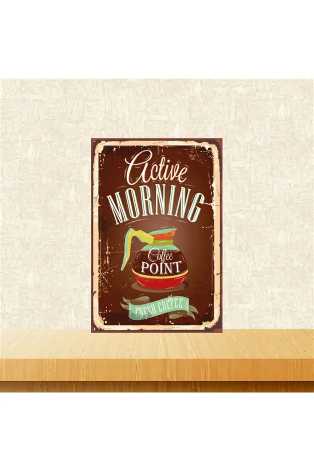 Active Morning 20-30 Cm Retro Ahşap Tablo Tkfx5347