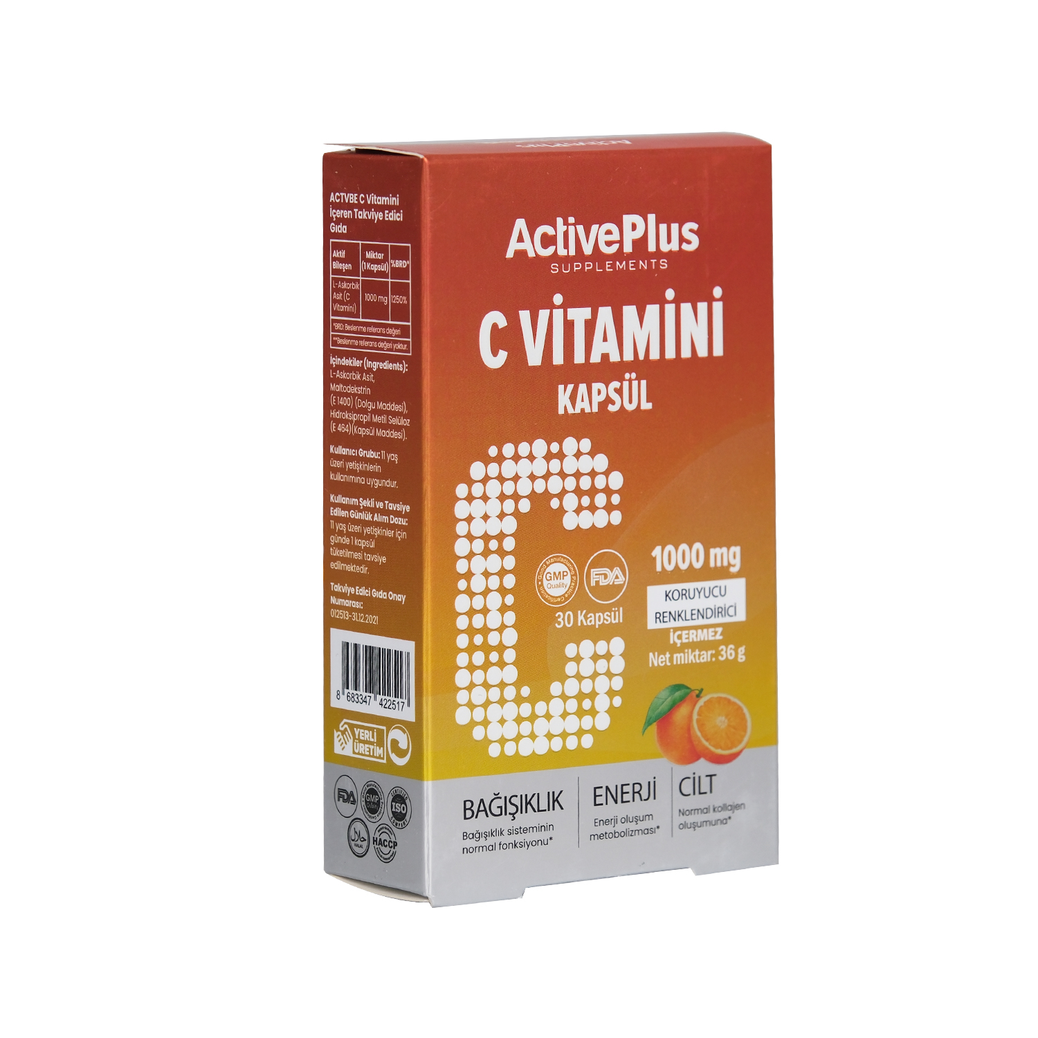 Alvit Active Plus C Vitamini 30 Kap.