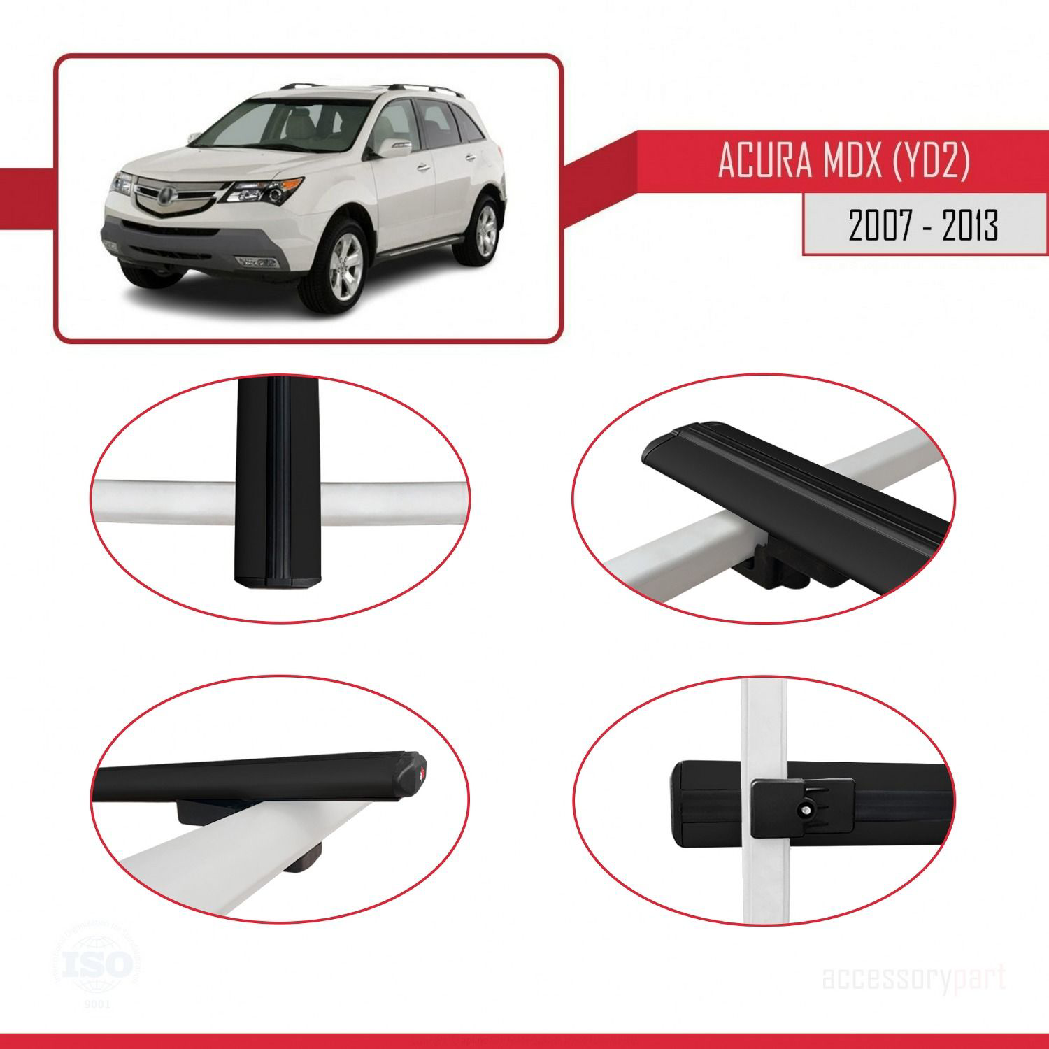 Acura MDX (YD2) 2007-2013 Arası ile uyumlu Basic Model Ara Atkı T