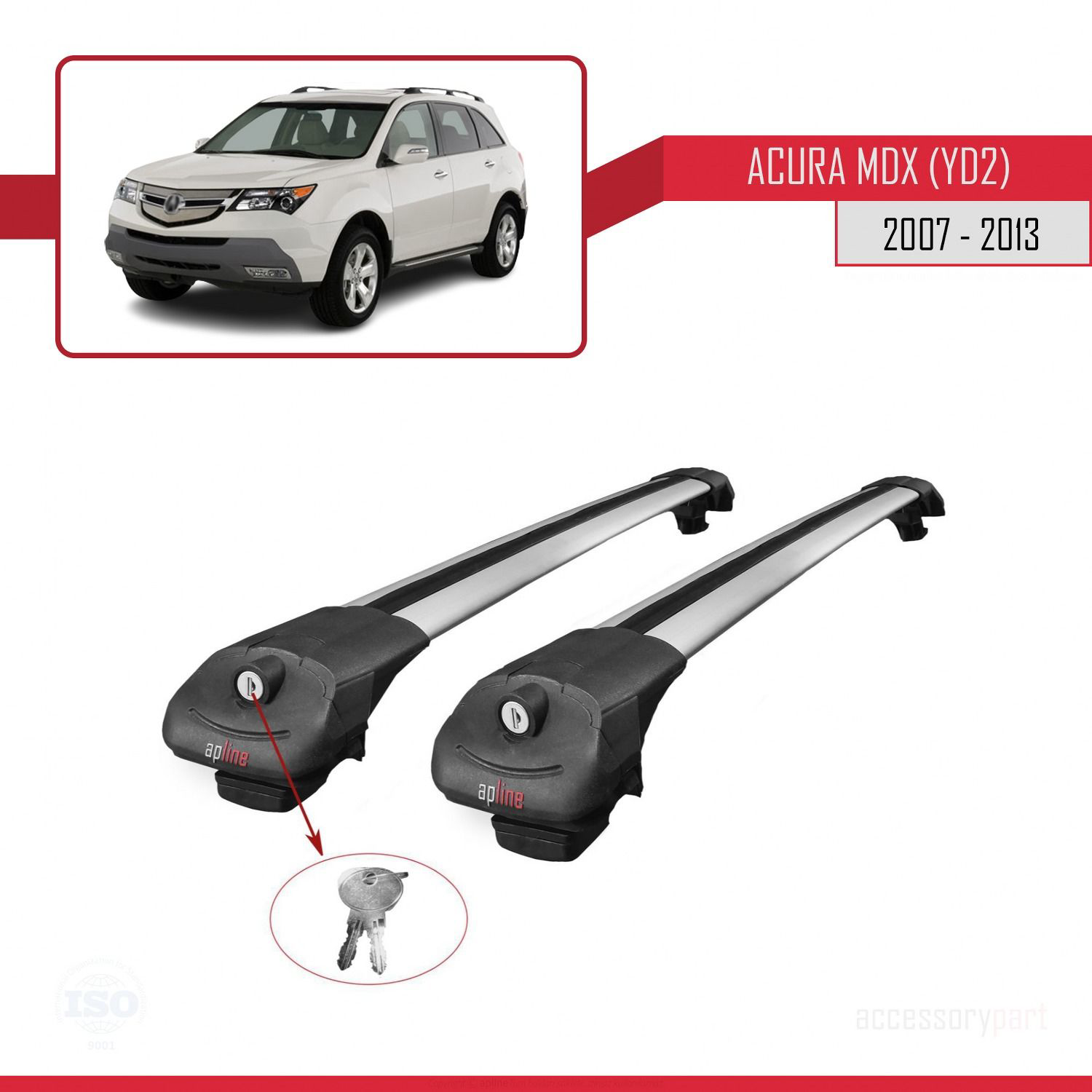 Acura MDX (YD2) 2007-2013 Arası ile uyumlu ACE-1 Ara Atkı Tavan B