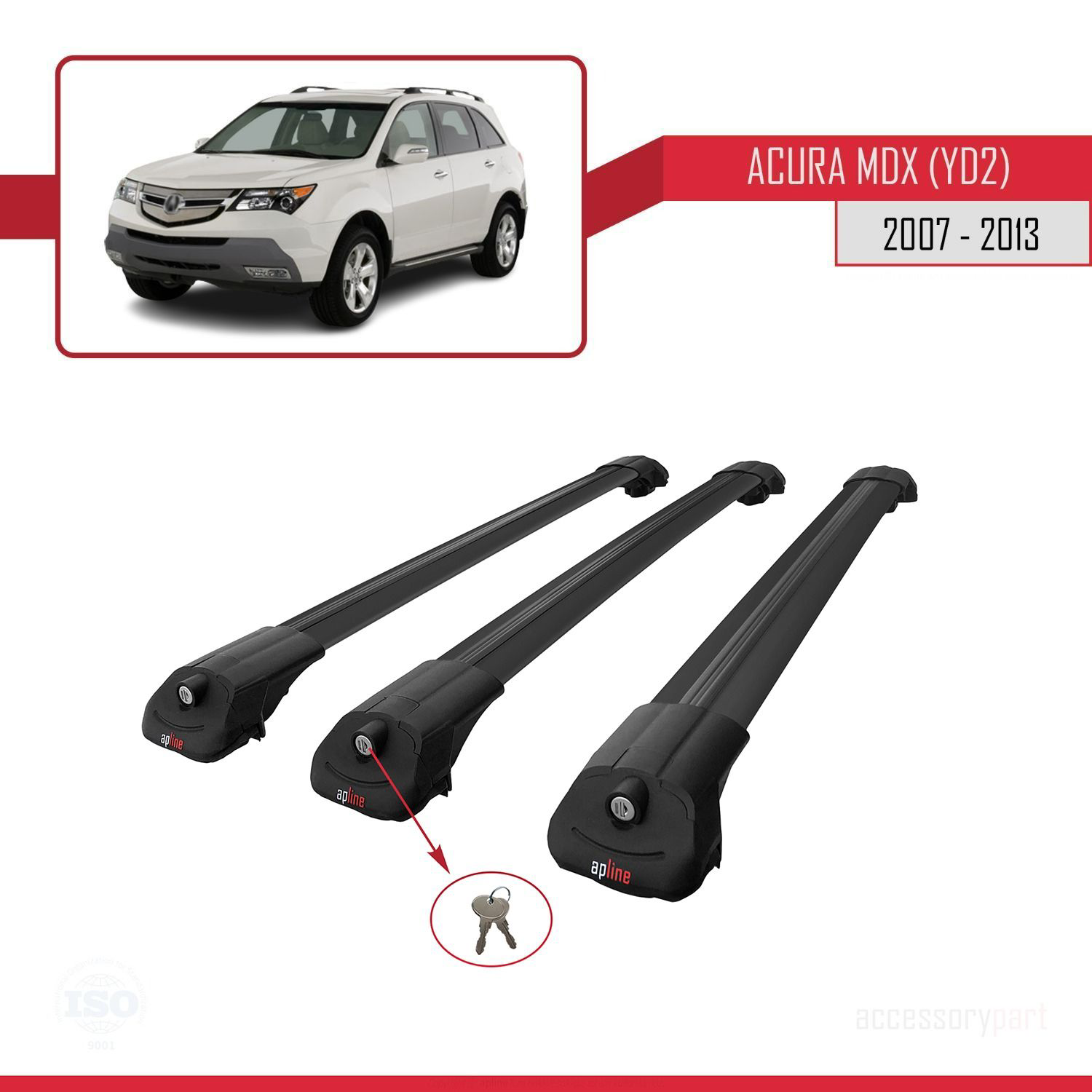 Acura MDX (YD2) 2007-2013 Arası ile uyumlu ACE-1 Ara Atkı Tavan B