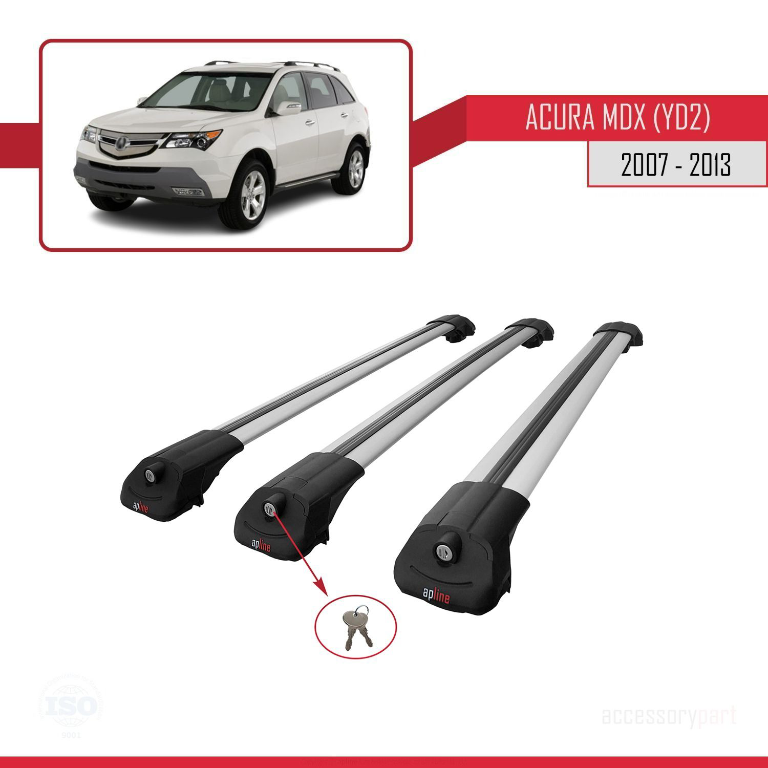 Acura MDX (YD2) 2007-2013 Arası ile uyumlu ACE-1 Ara Atkı Tavan B