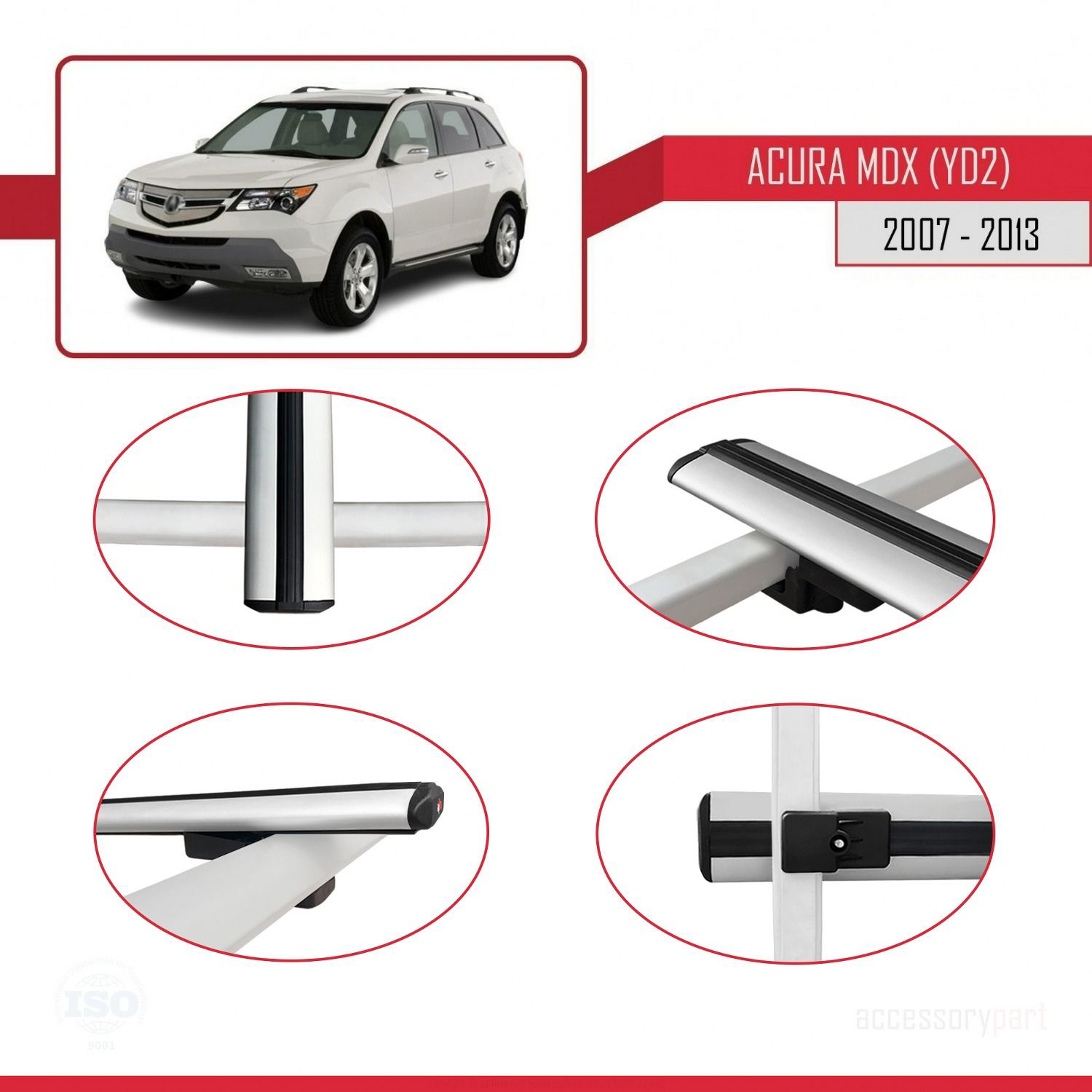 Acura MDX (YD2) 2007-2013 Arası ile uyumlu Basic Model Ara Atkı T