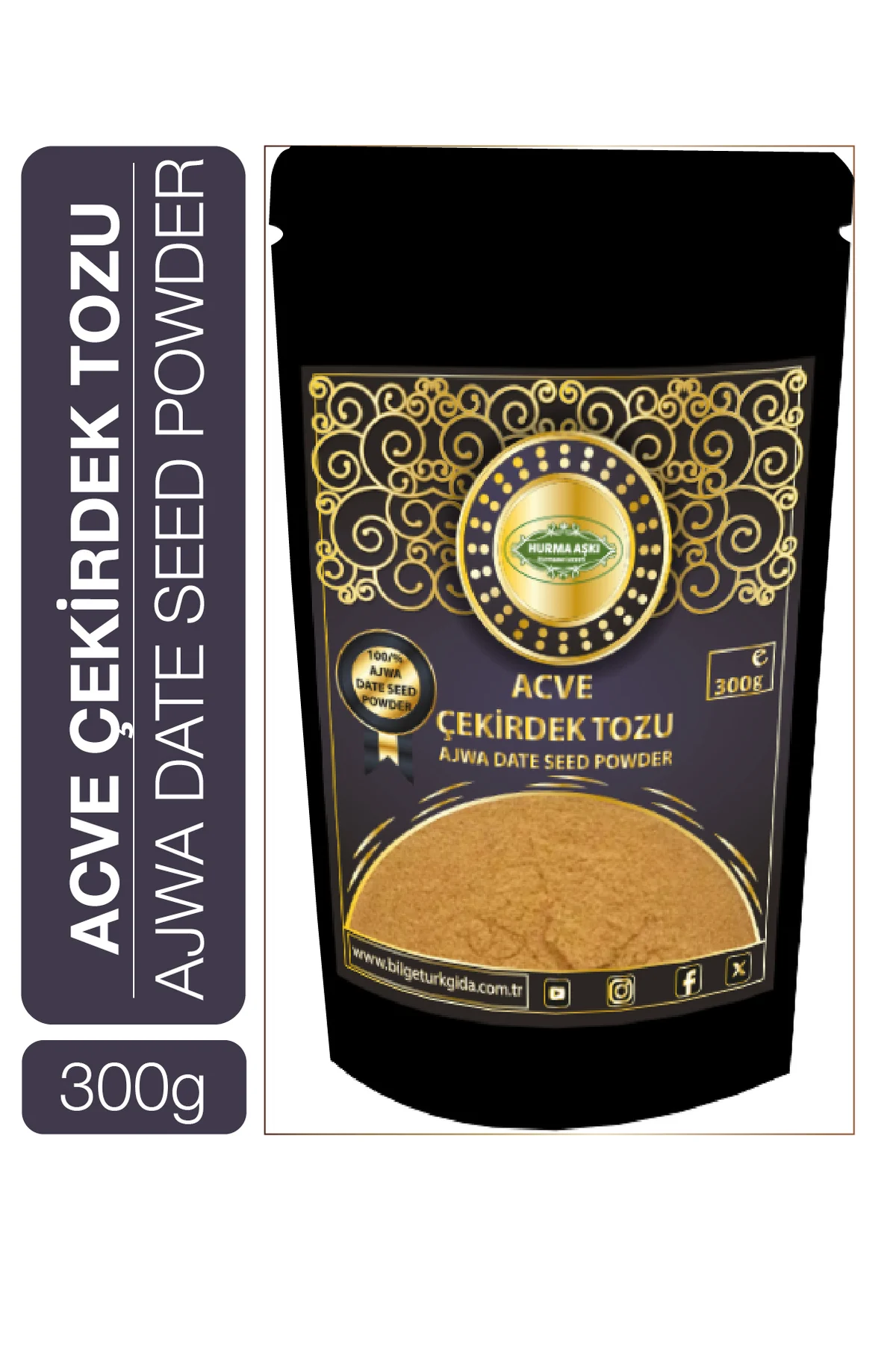Acve Hurma Çekirdeği Tozu 300 Gr Acve Hurma Çekirdeği Tozu 300 Gr