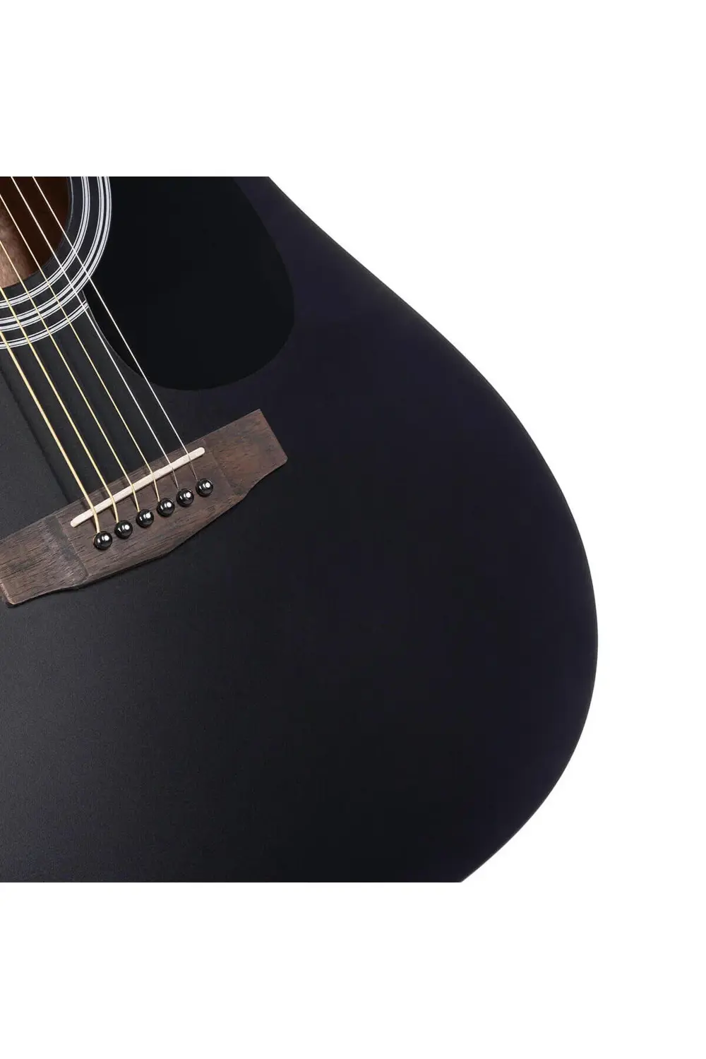 AD810BKS AKUSTİK GİTAR, SİYAH SATİN, LADİN KAPAK, AD810 MAT SİYAH