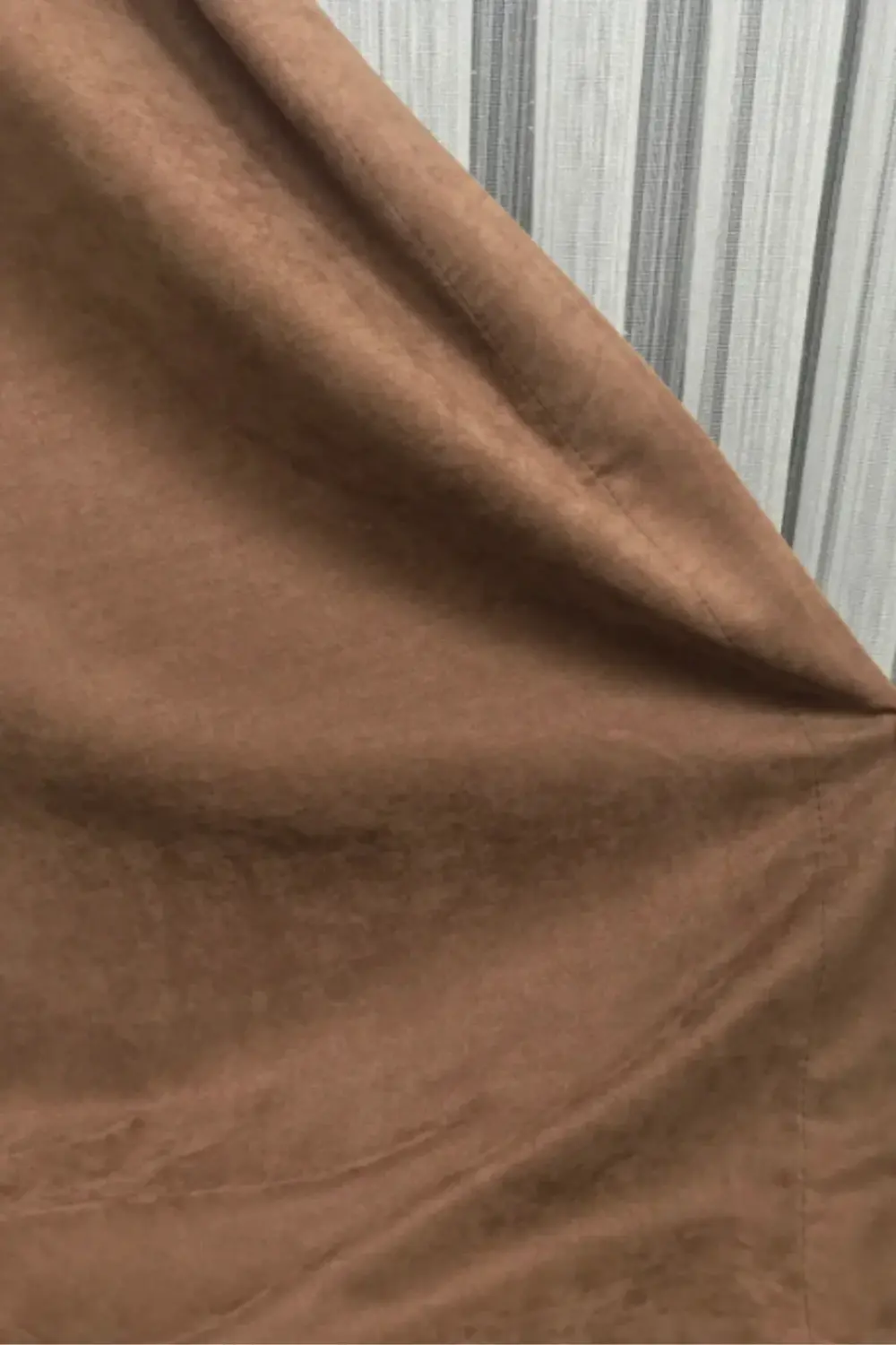 Ada Fon Perde Sık Pileli Kahverengi Perde