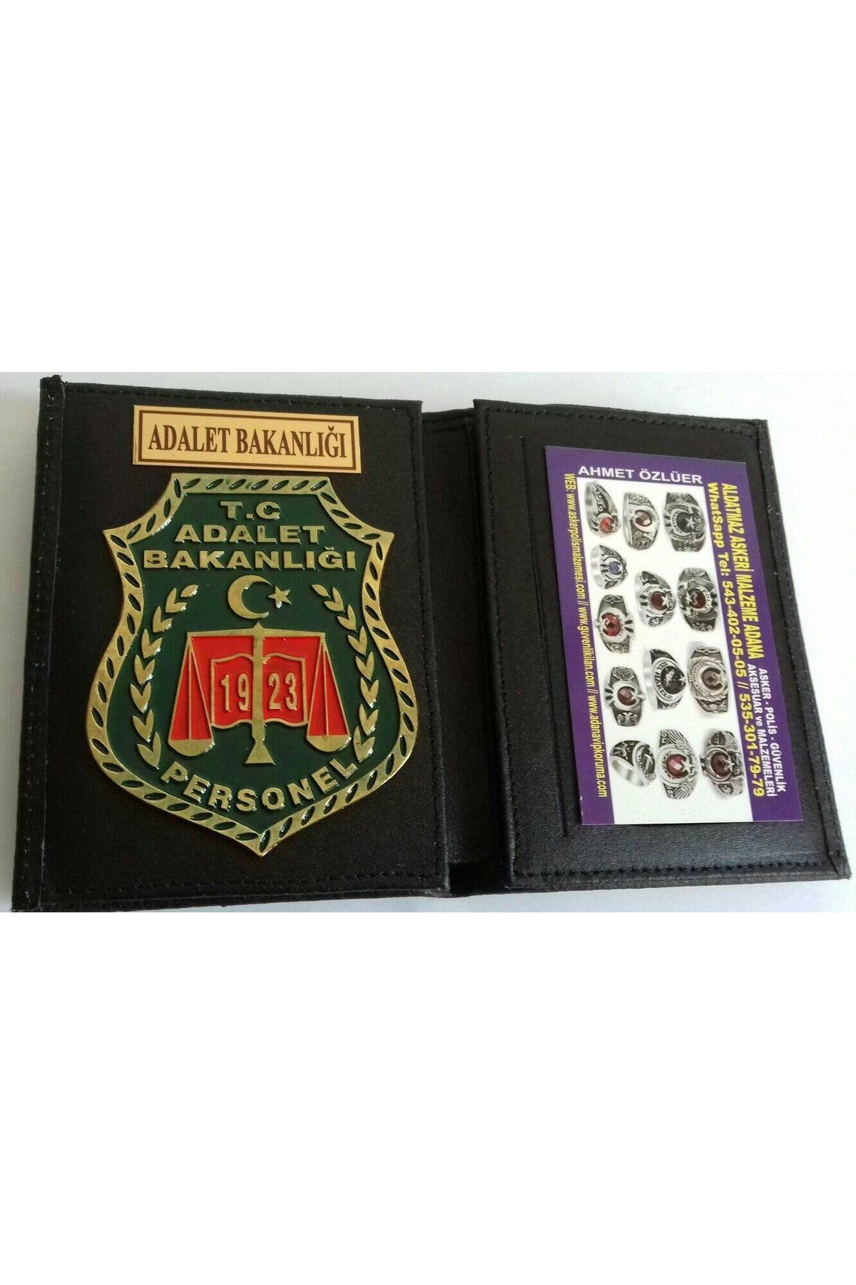 Aldatmaz Askeri Malzeme Adalet Bakanliği Rozetli Cüzdani-Kurum Adresine Gonderilir-Sivile