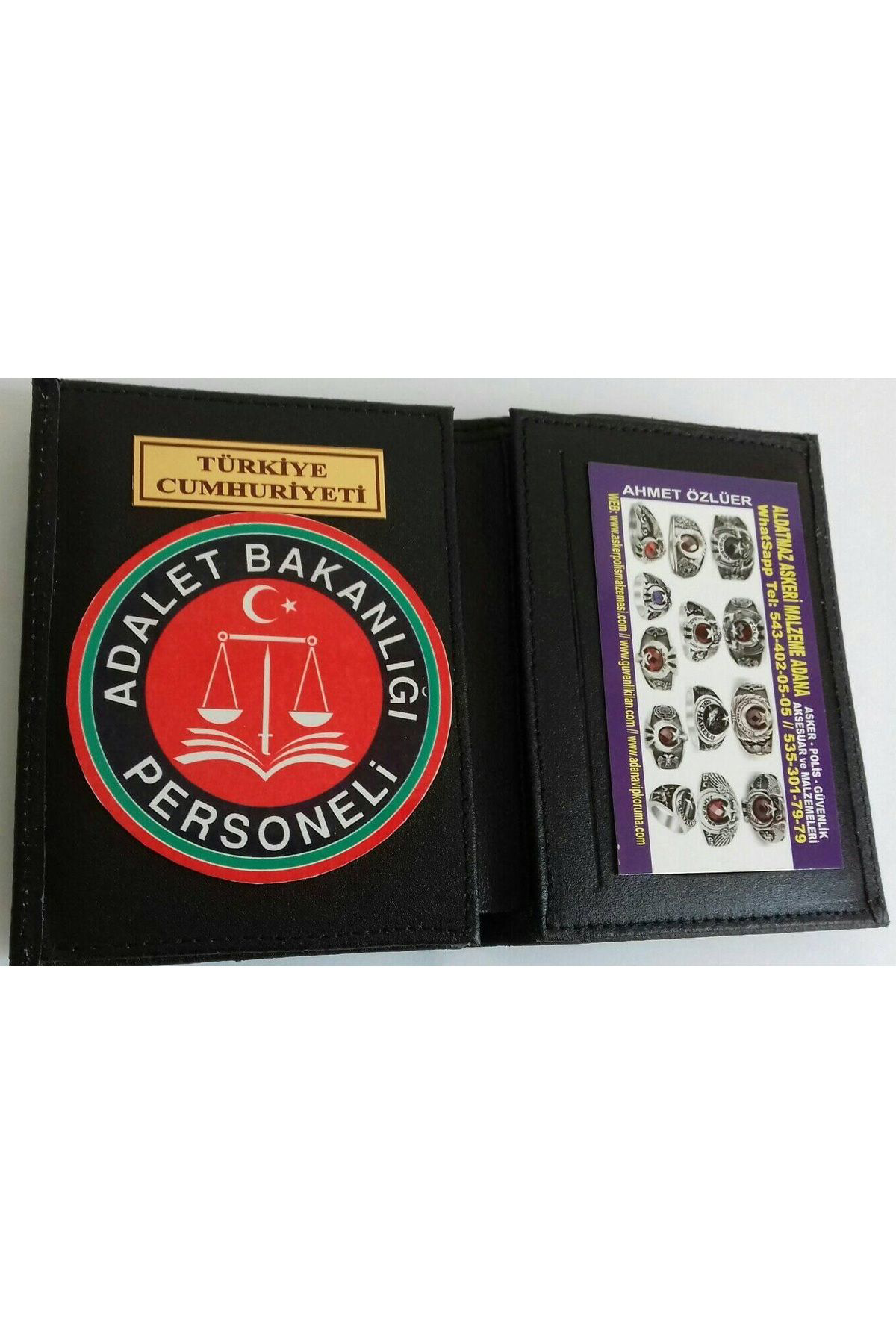 Aldatmaz Askeri Malzeme Adalet Bakanliği Rozetli Cüzdani-Kurum Adresine Gonderilir-Sivile