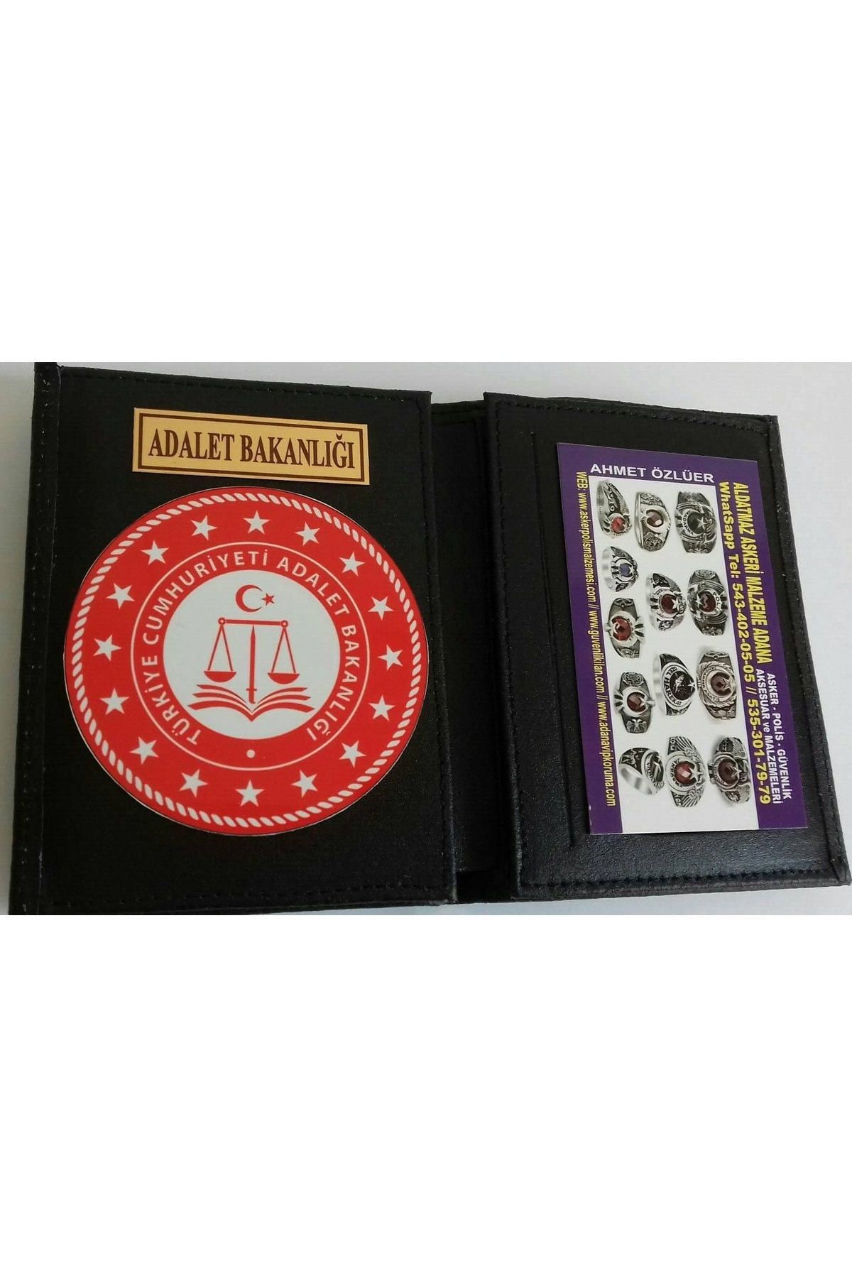 Aldatmaz Askeri Malzeme Adalet Bakanliği Rozetli Cüzdani-Kurum Adresine Gonderilir-Sivile