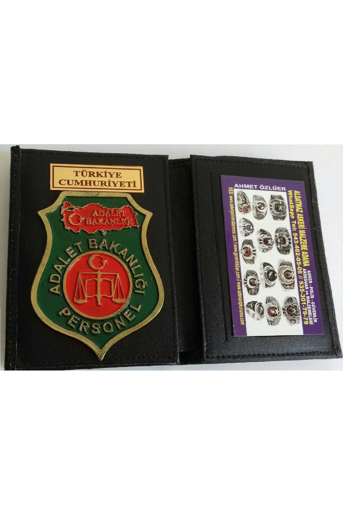 ADALET BAKANLIĞI ROZETLİ CÜZDANI-KURUM ADRESINE GONDERILIR-SIVILE