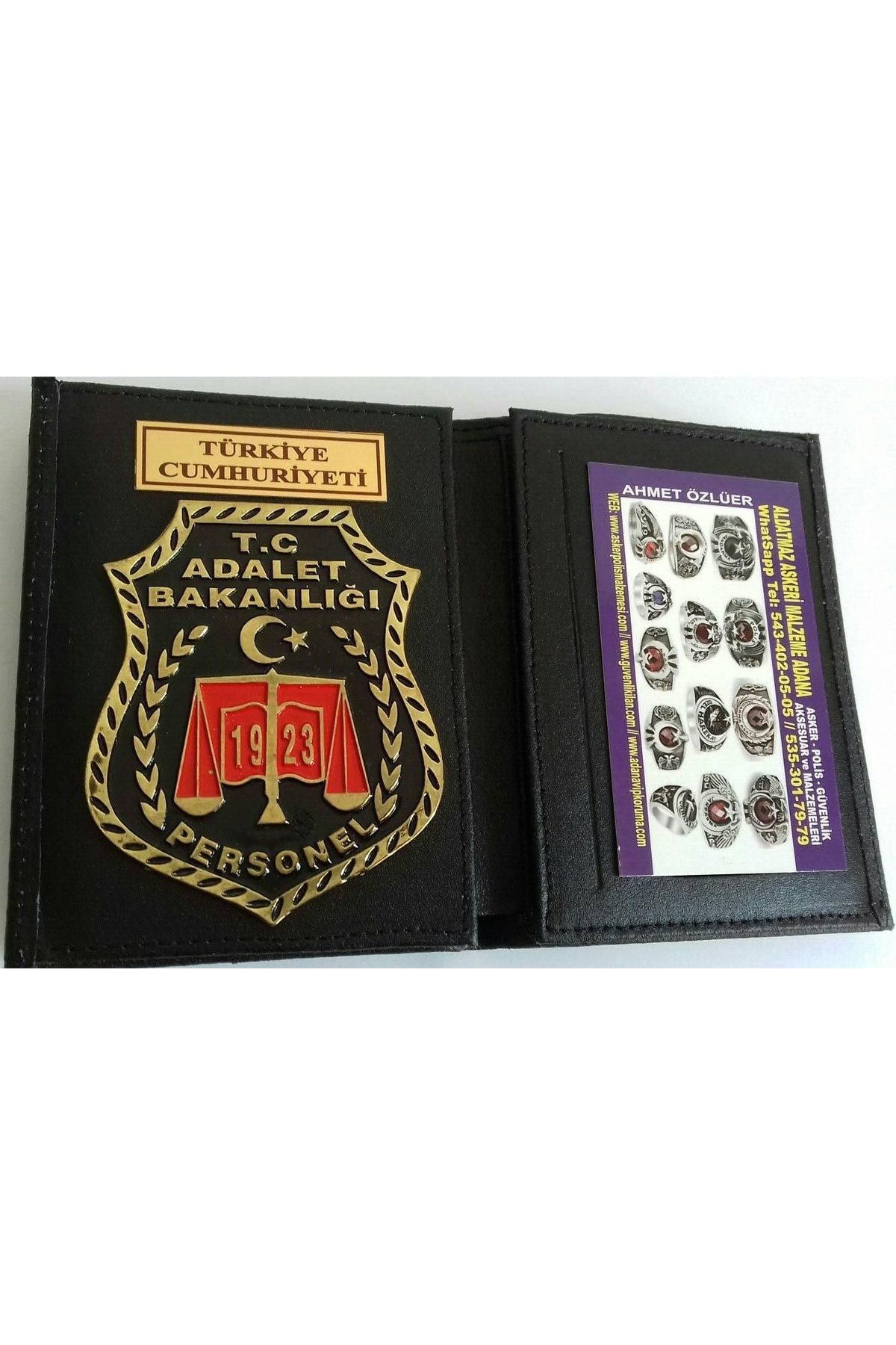 ADALET BAKANLIĞI ROZETLİ CÜZDANI-KURUM ADRESINE GONDERILIR-SIVILE
