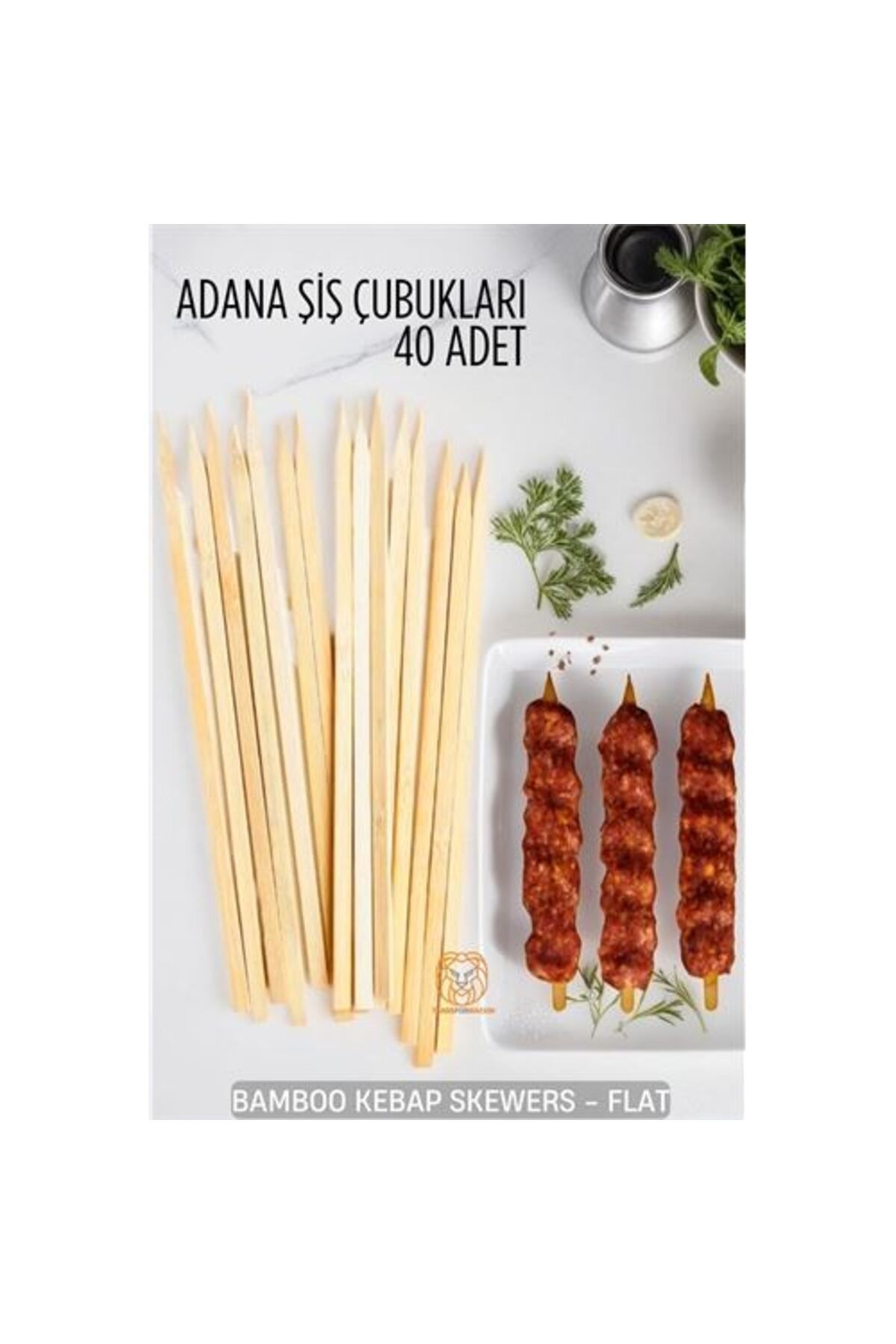 Modacar Adana Şiş Çubuklari Bambu 40 Adet