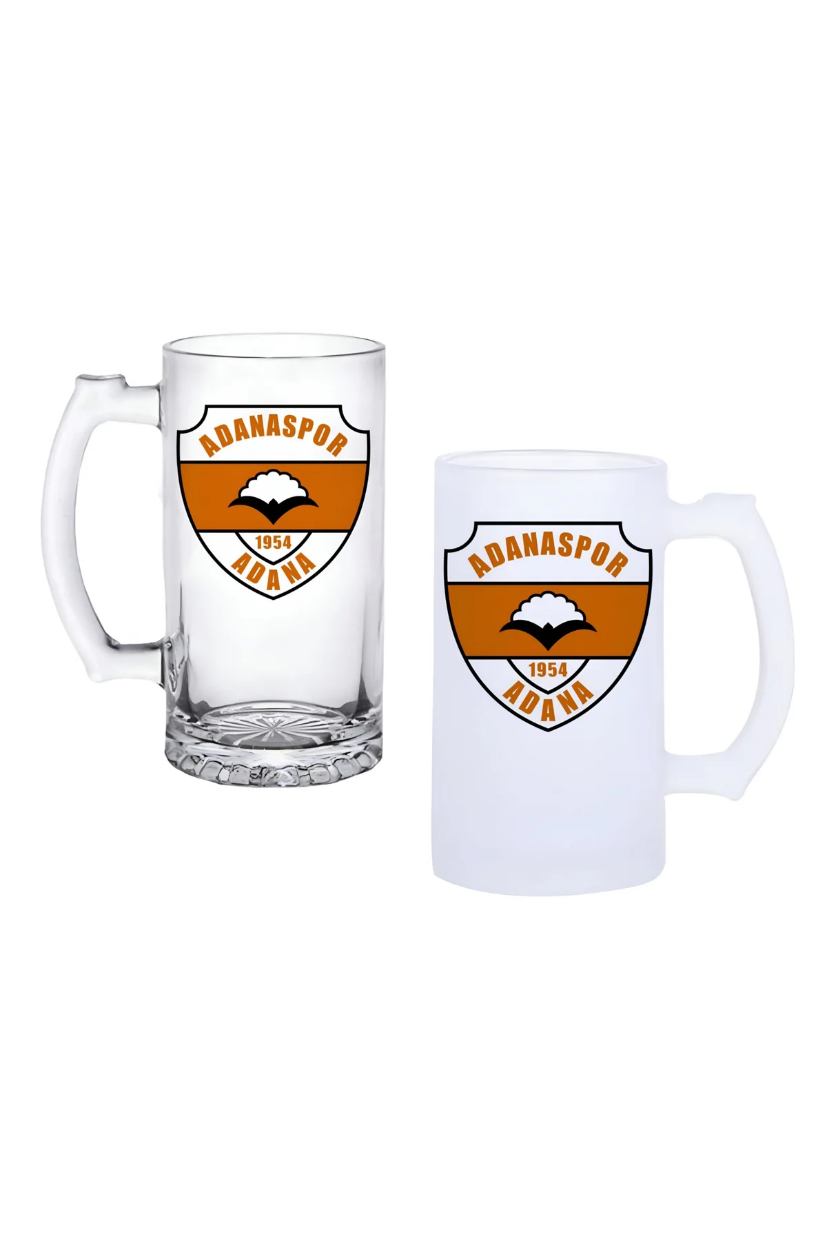 Adanaspor Kulplu Bira Bardağı Buzlu veya Şeffaf Seçenekli 002