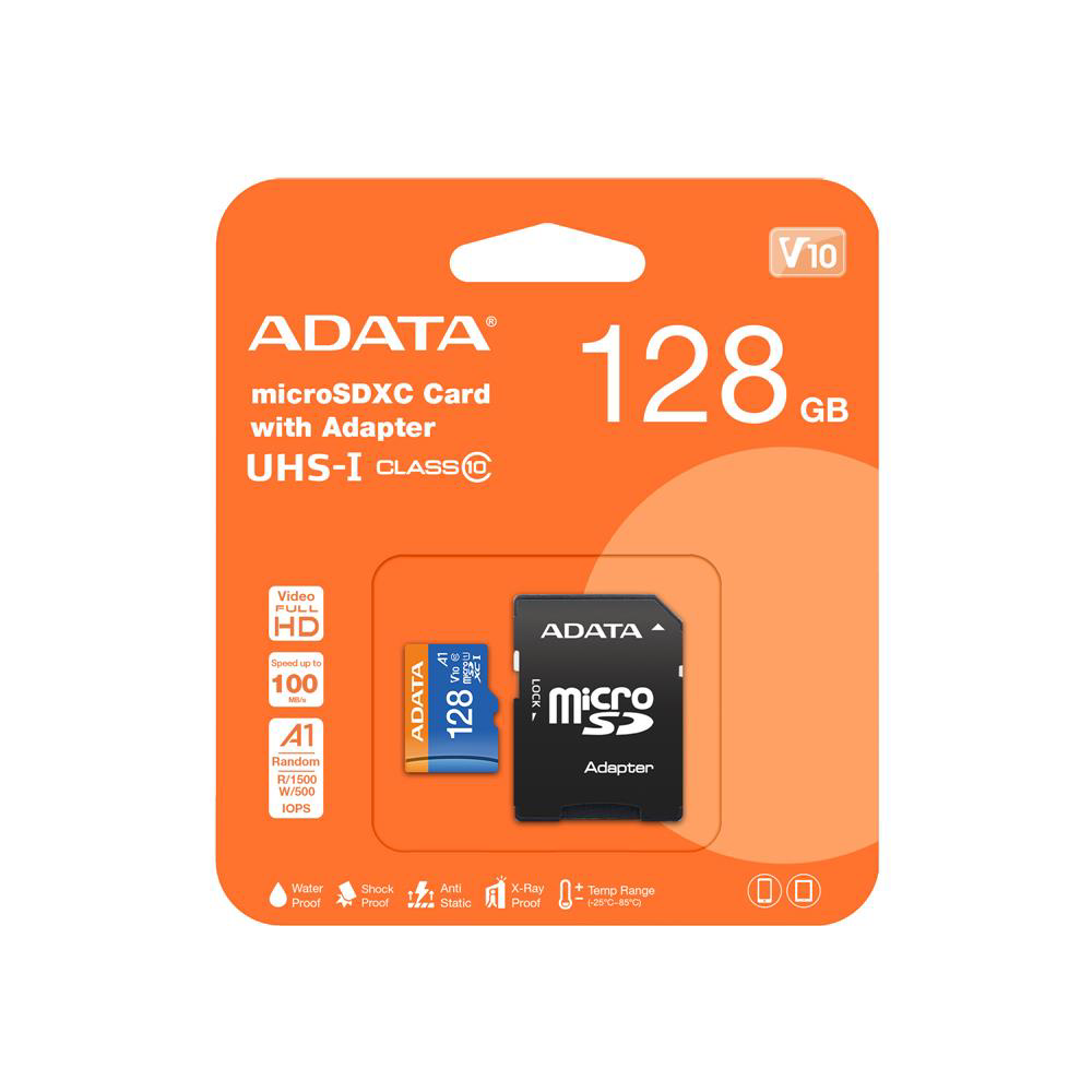 Adata 128GB Premier microSDXC Card with Adapter UHS-I Class10 V10
