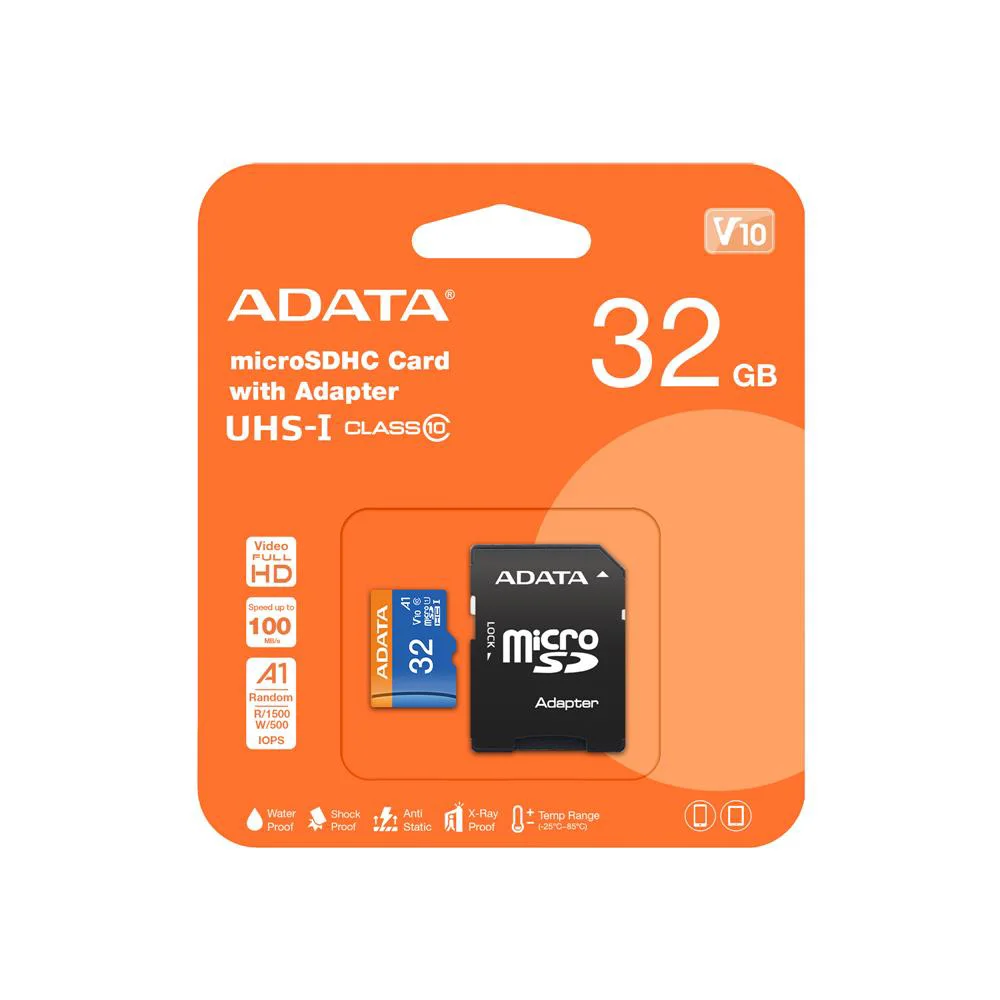 Adata 32GB Premier microSDHC Card with Adapter UHS-I Class10 V10 