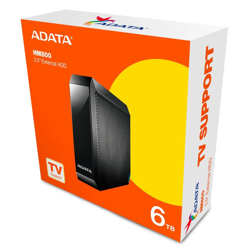 Adata 6Tb HM800 3.5" Usb 3.2 Gen1 (max.5Gbps) Siyah Harici Harddi