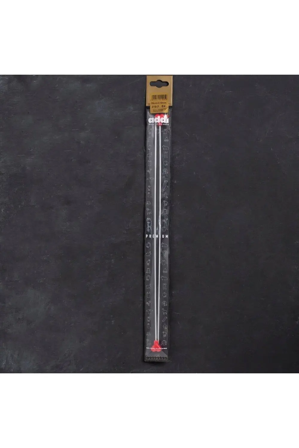 Addi 2,5mm 35cm Klasik Alüminyum Hızlı Örgü Şişi -