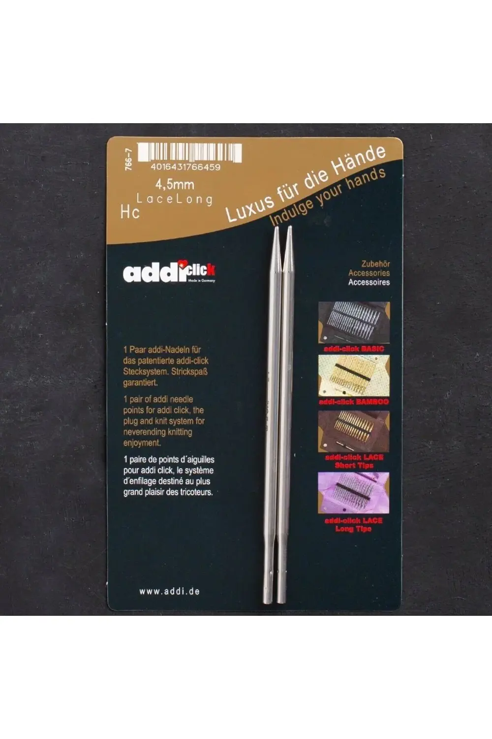 Addi Click Lace 4,5mm Değiştirilebilir Uzun Uçlu D
