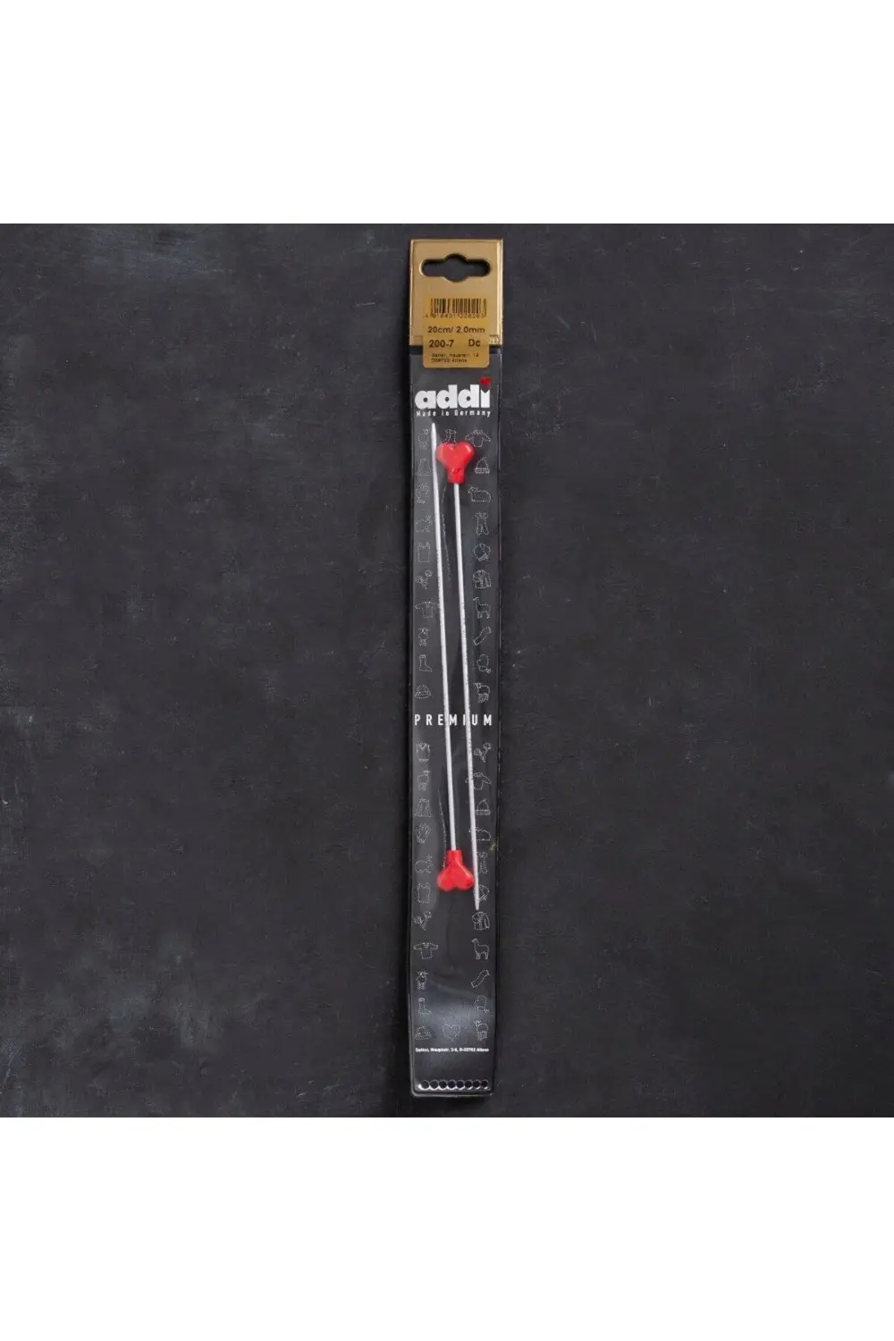 Addi Kalpli 2mm 20cm Klasik Alüminyum Örgü Şişi -