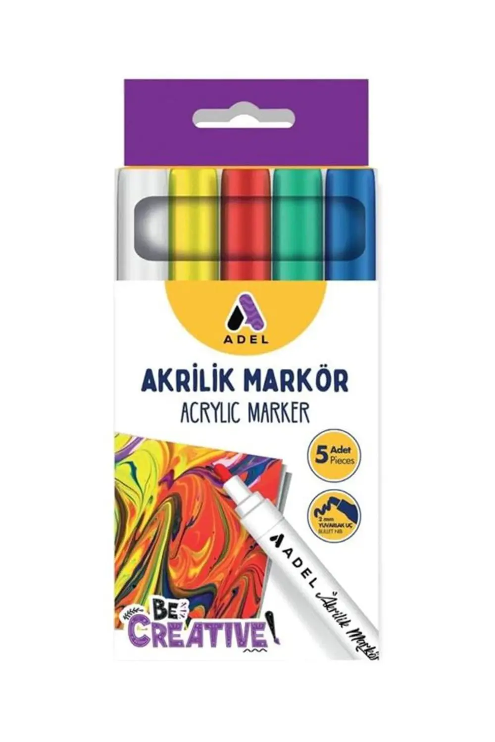 ADEL AKRİLİK MARKER KLASİK 5 Lİ