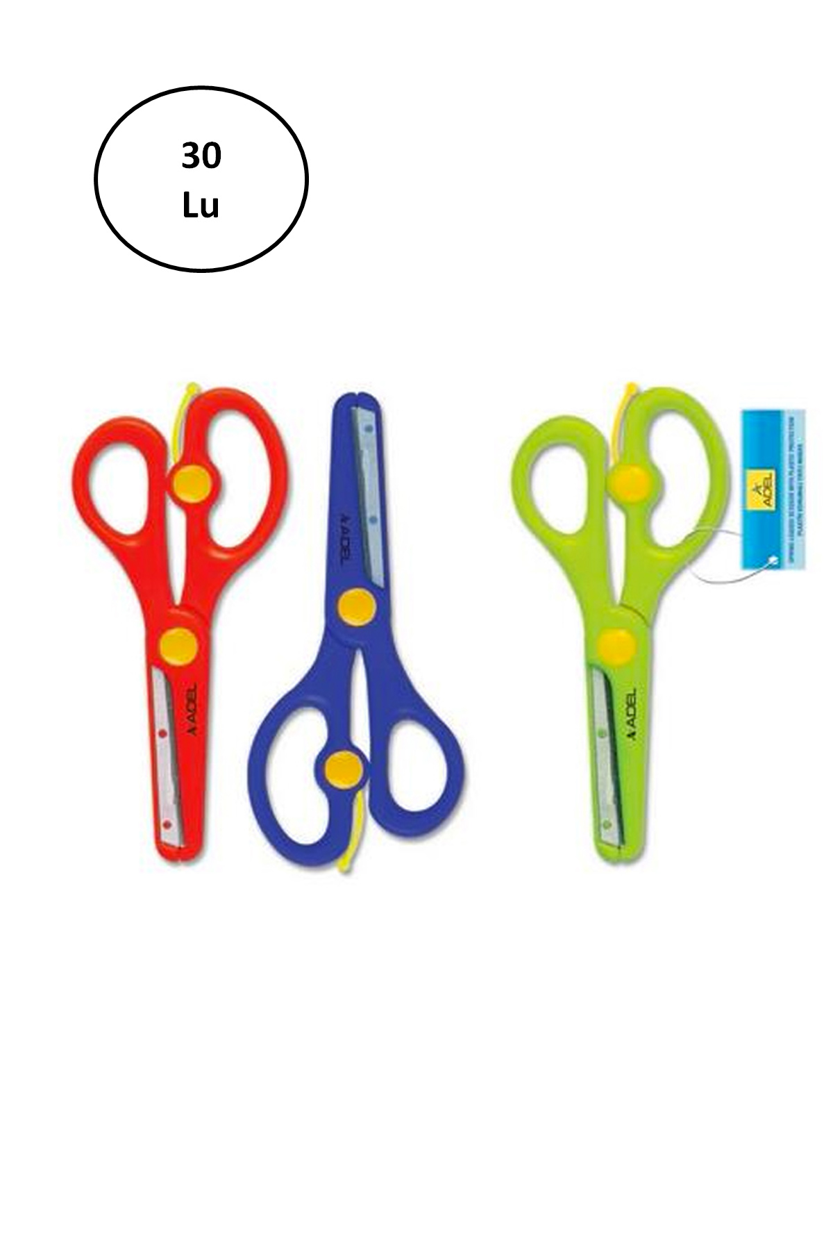 Just Cheap Store Adel Korumali Yayli Okul Makasi 30'Lu