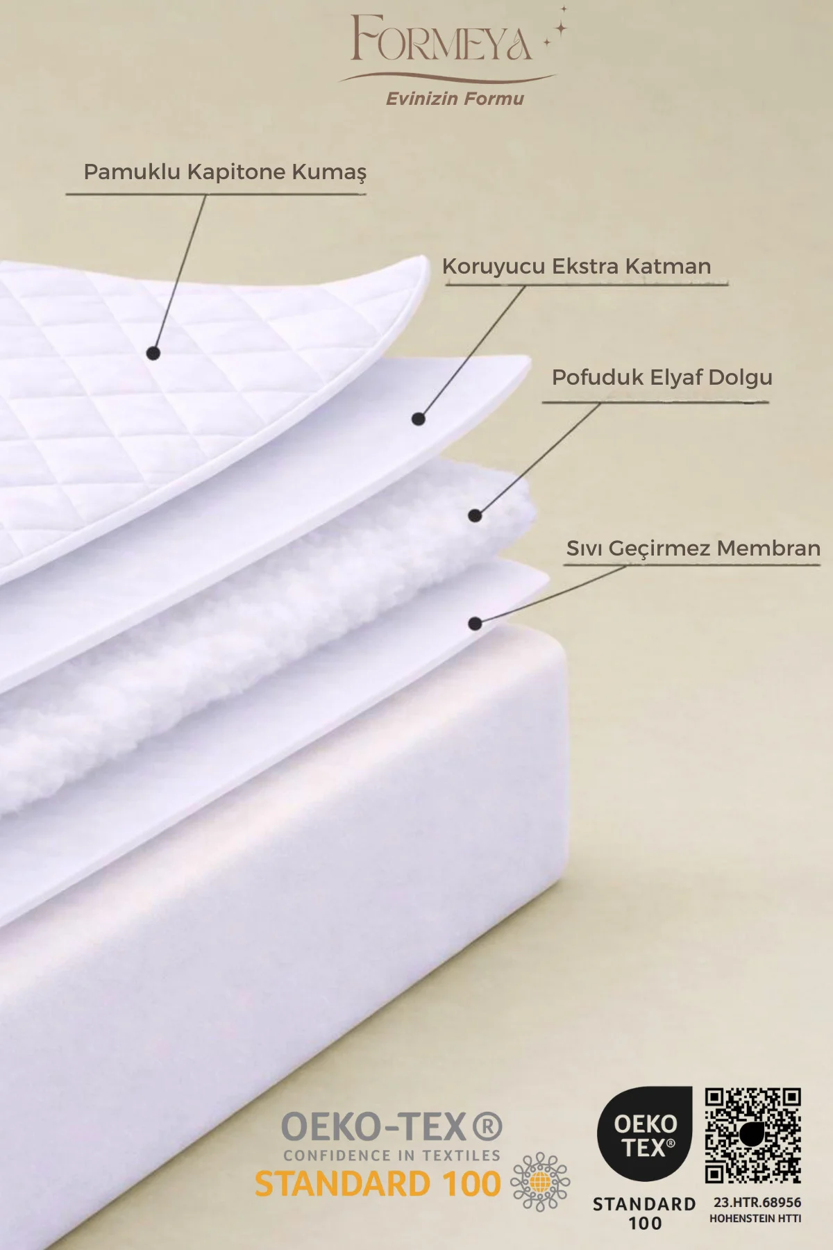 Adelya Classic Kapitone Fitted Full Kenar Su Sıvı Geçirmez Alez Yatak Koruyucu Tek Çift Battal