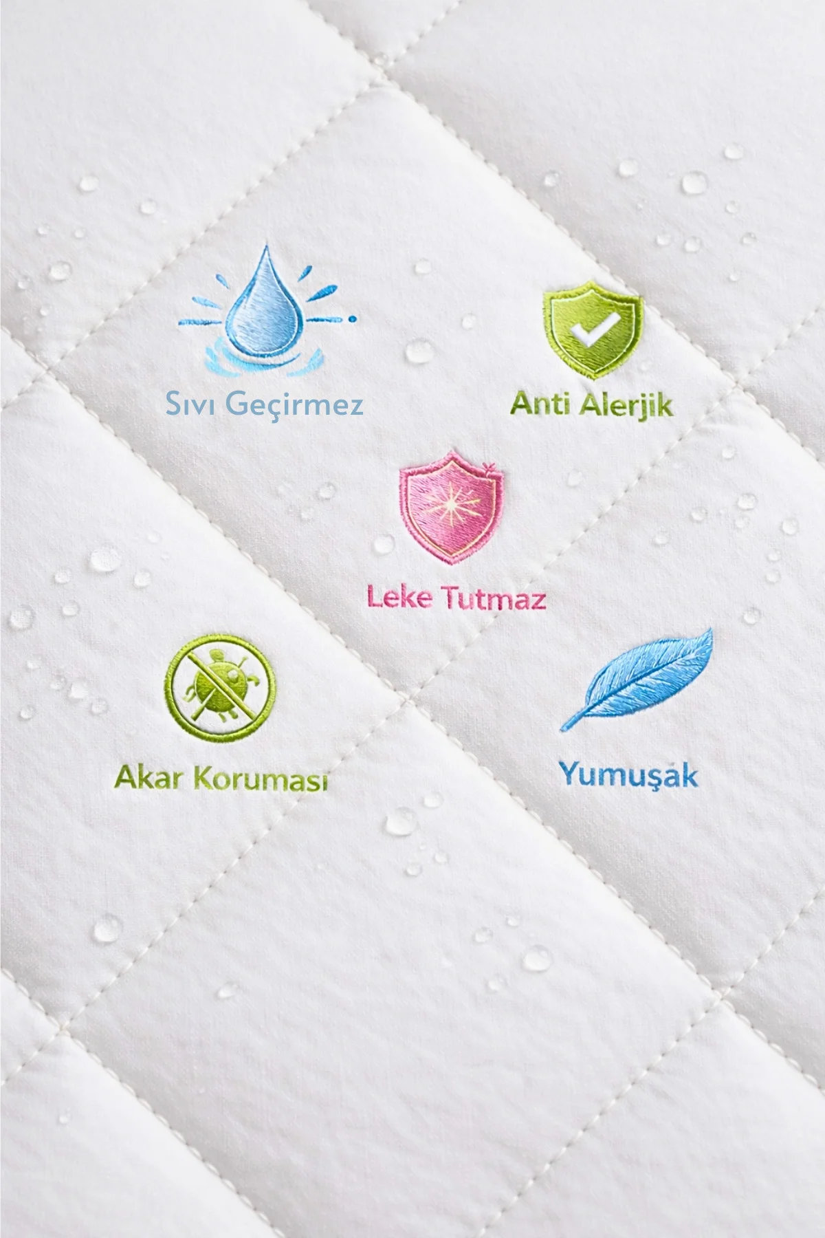 Adelya Classic Kapitone Fitted Full Kenar Su Sıvı Geçirmez Alez Yatak Koruyucu Tek Çift Battal