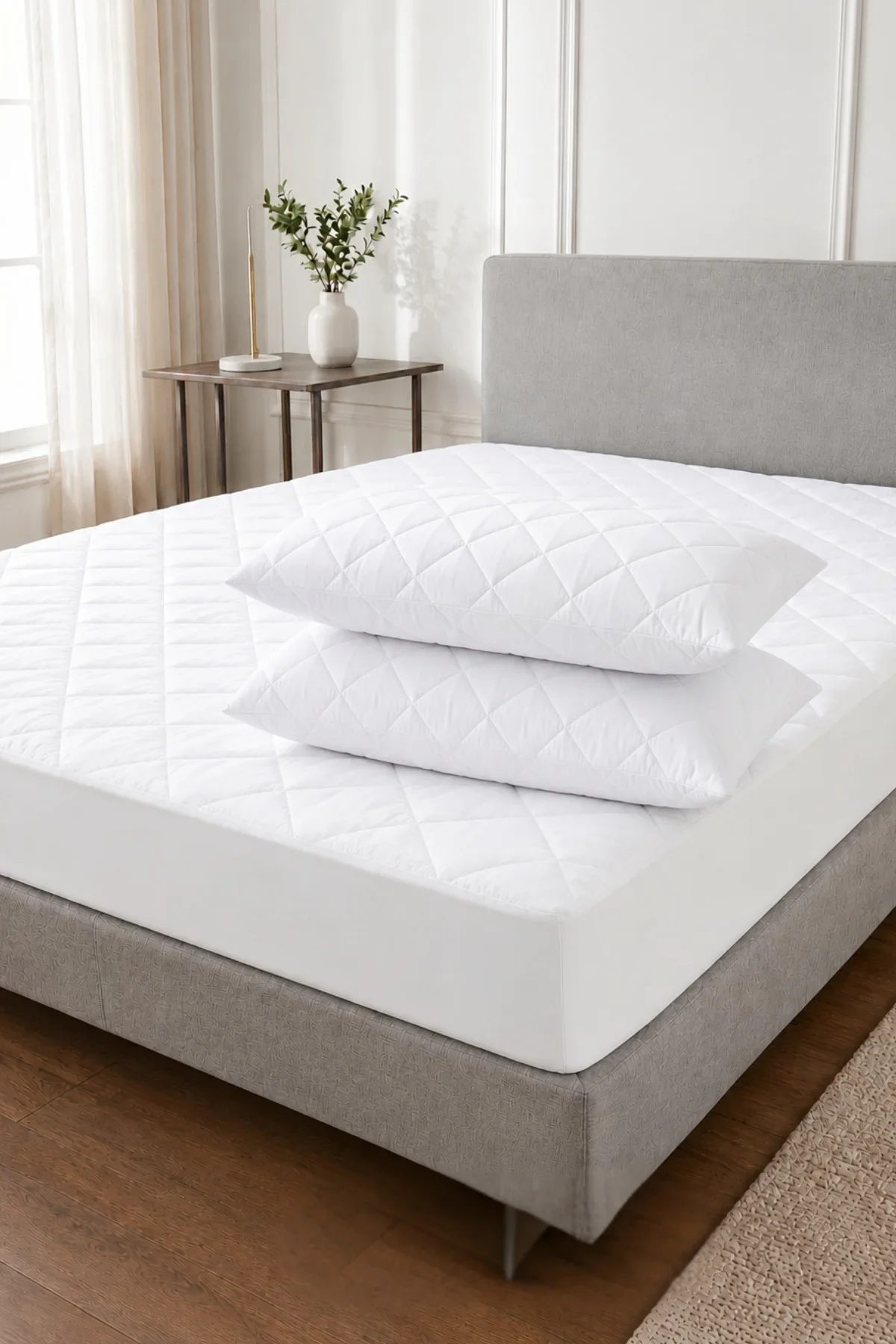 Adelya Classic Kapitone Fitted Su Sıvı Geçirmez Alez Seti (2 Adet Yastık Alezi Dahil) Adelya Classic Kapitone Fitted Su Sıvı Geçirmez Alez Seti (2 Adet Yastık Alezi Dahil) - Görsel 2