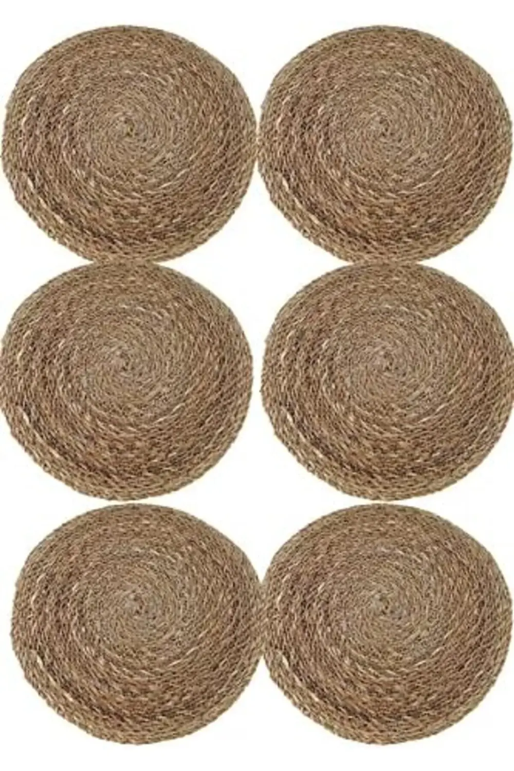 Adet Yuvarlak Hasır Bambu Servis Hasır Örme Supla Bambu Altlık 36