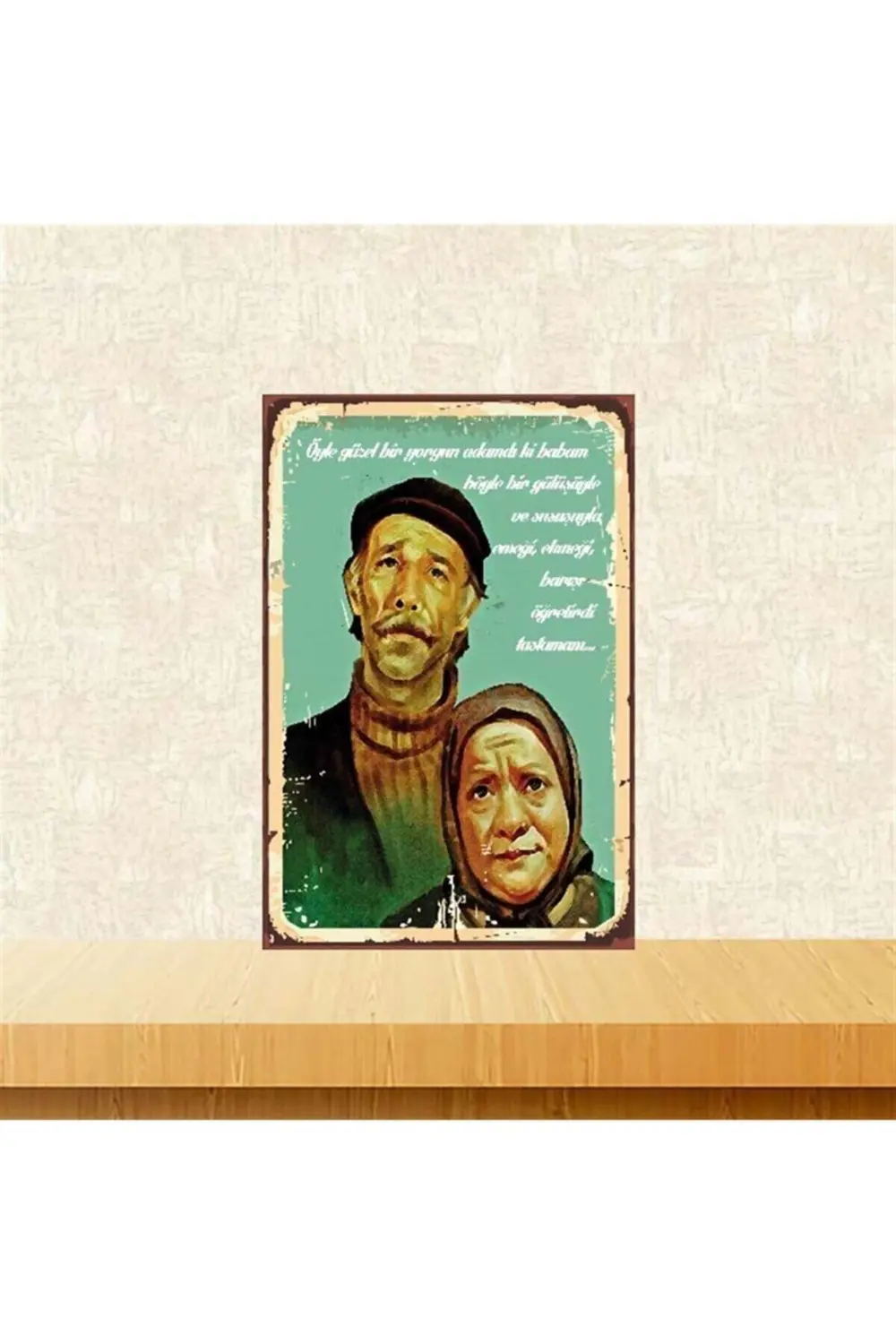 Adile Naşit Münir Özkul 20-30 Cm Retro Ahşap Poster
