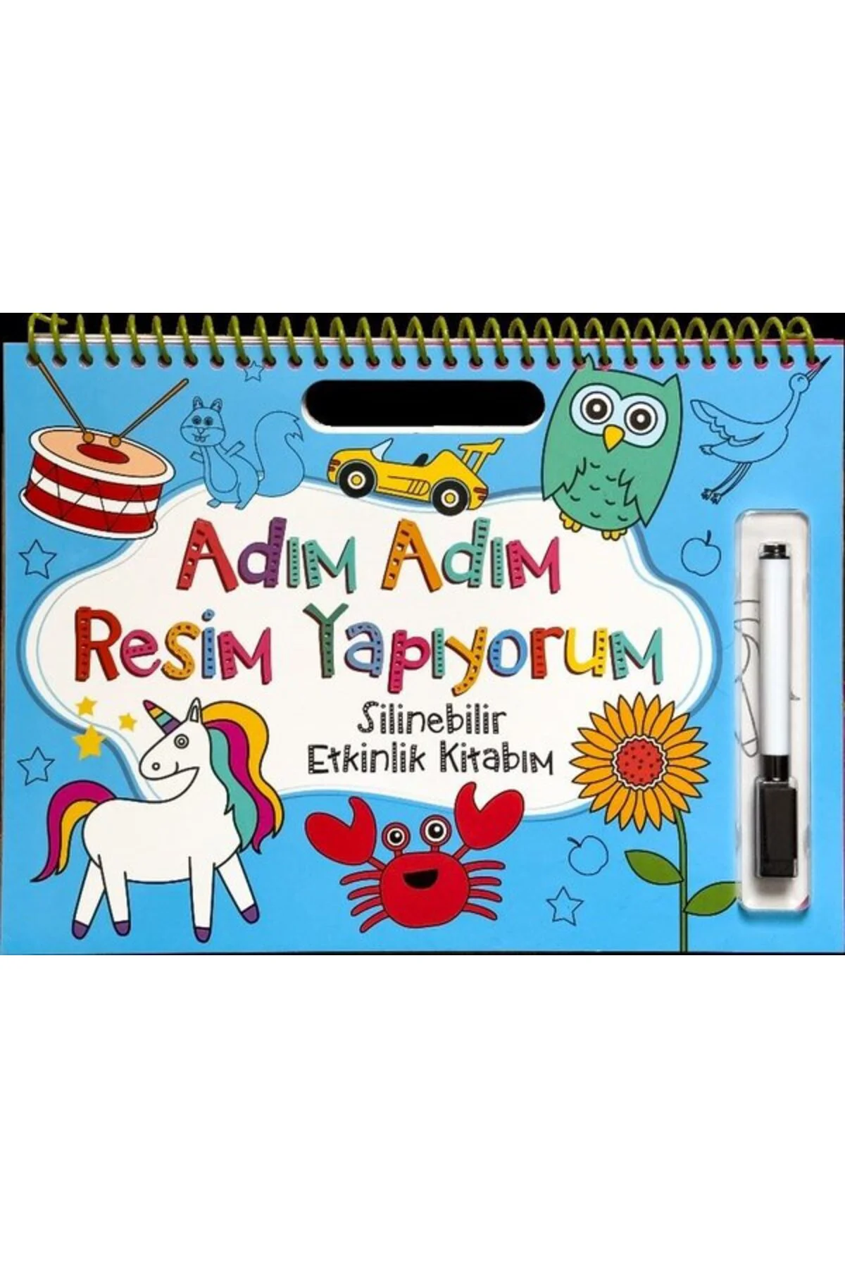 Adım Adım Resim Yapıyorum - Mavi Kapak - Silinebilir Etkinlik Kit