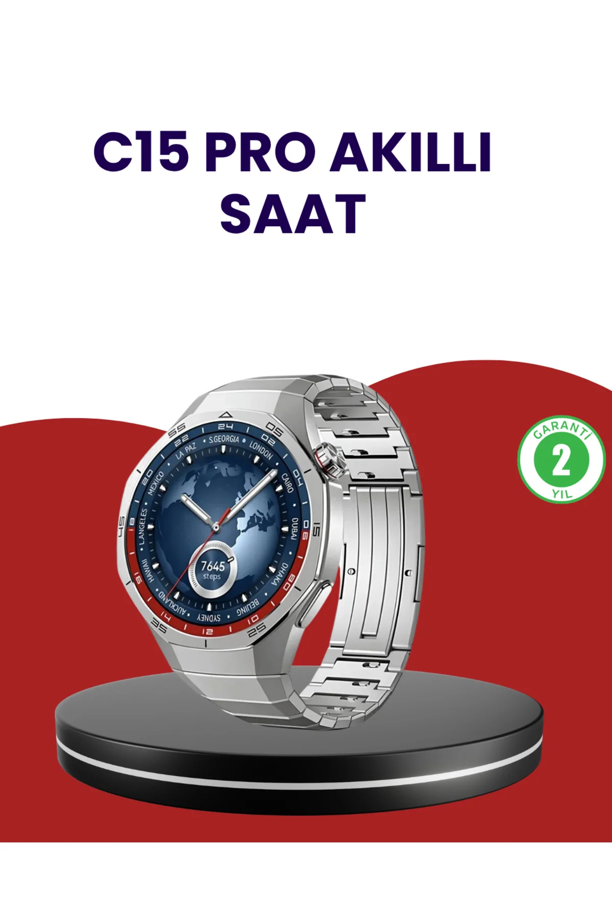 Adım Sayar ve Uyku Takip Özellikli Akıllı Saat