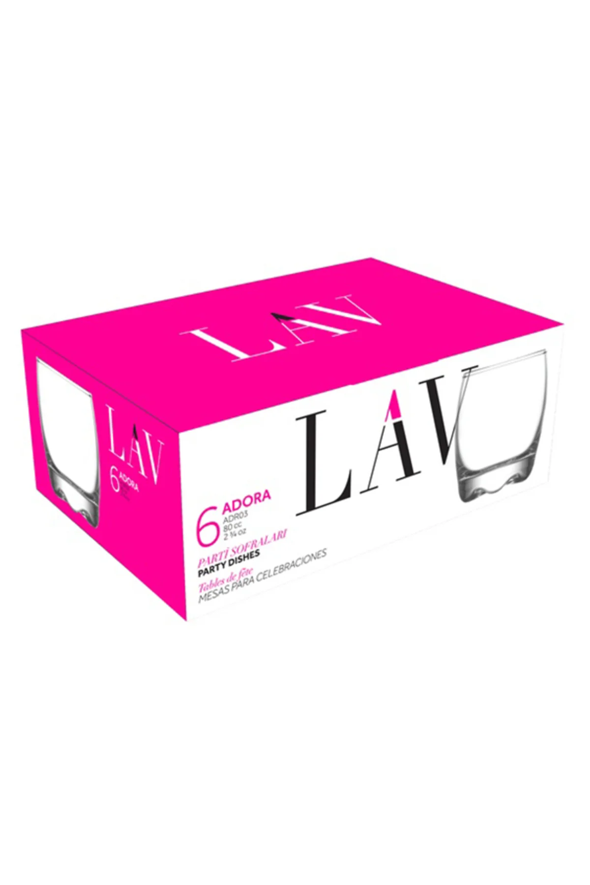 Adora Cam Likör Bardağı 6'lı 80 ml (Şerbet Bardağı , Mini Tatlı Servis )
