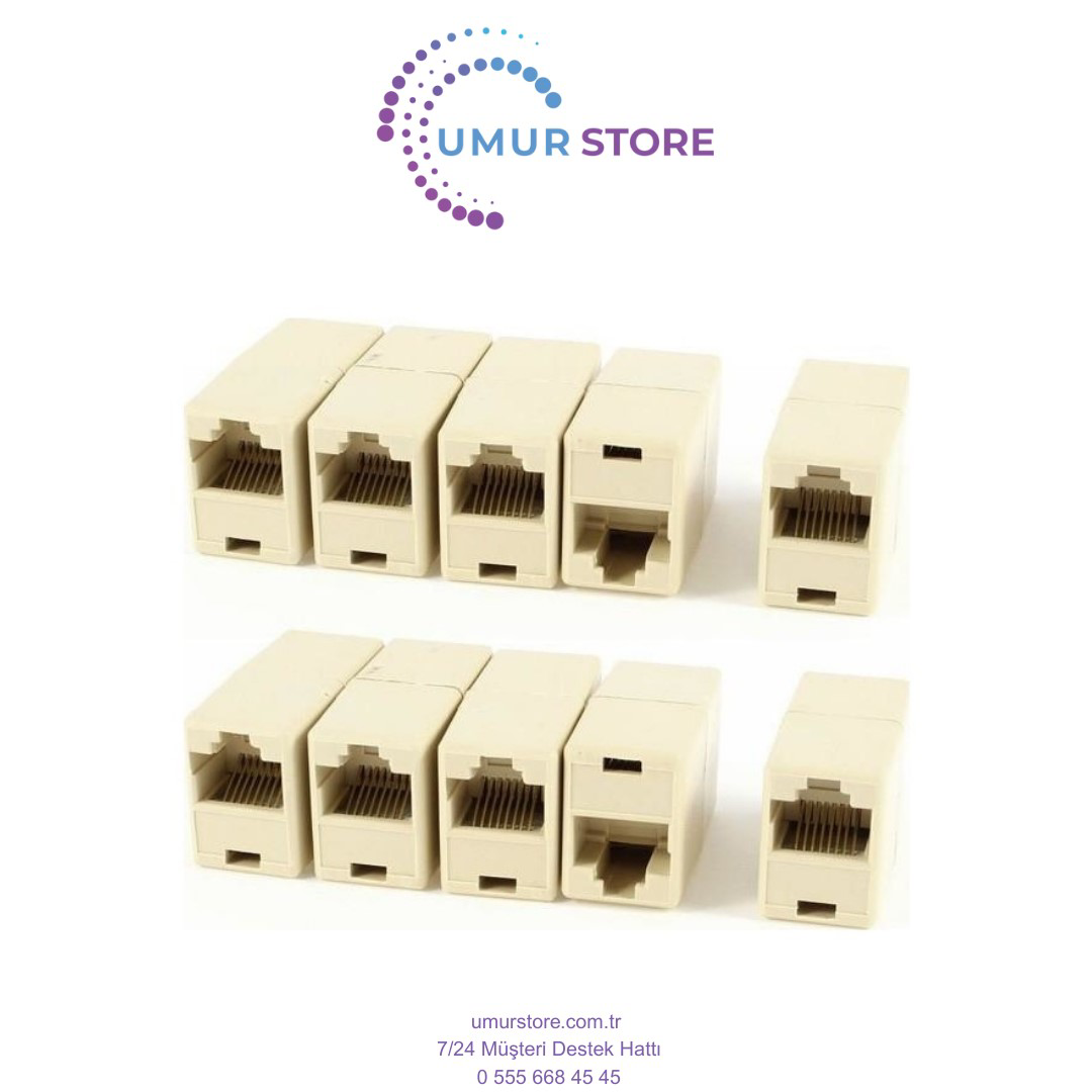 Adsl Cat5 Cat6 RJ45 Dişi-Dişi Birleştirici 100ADET